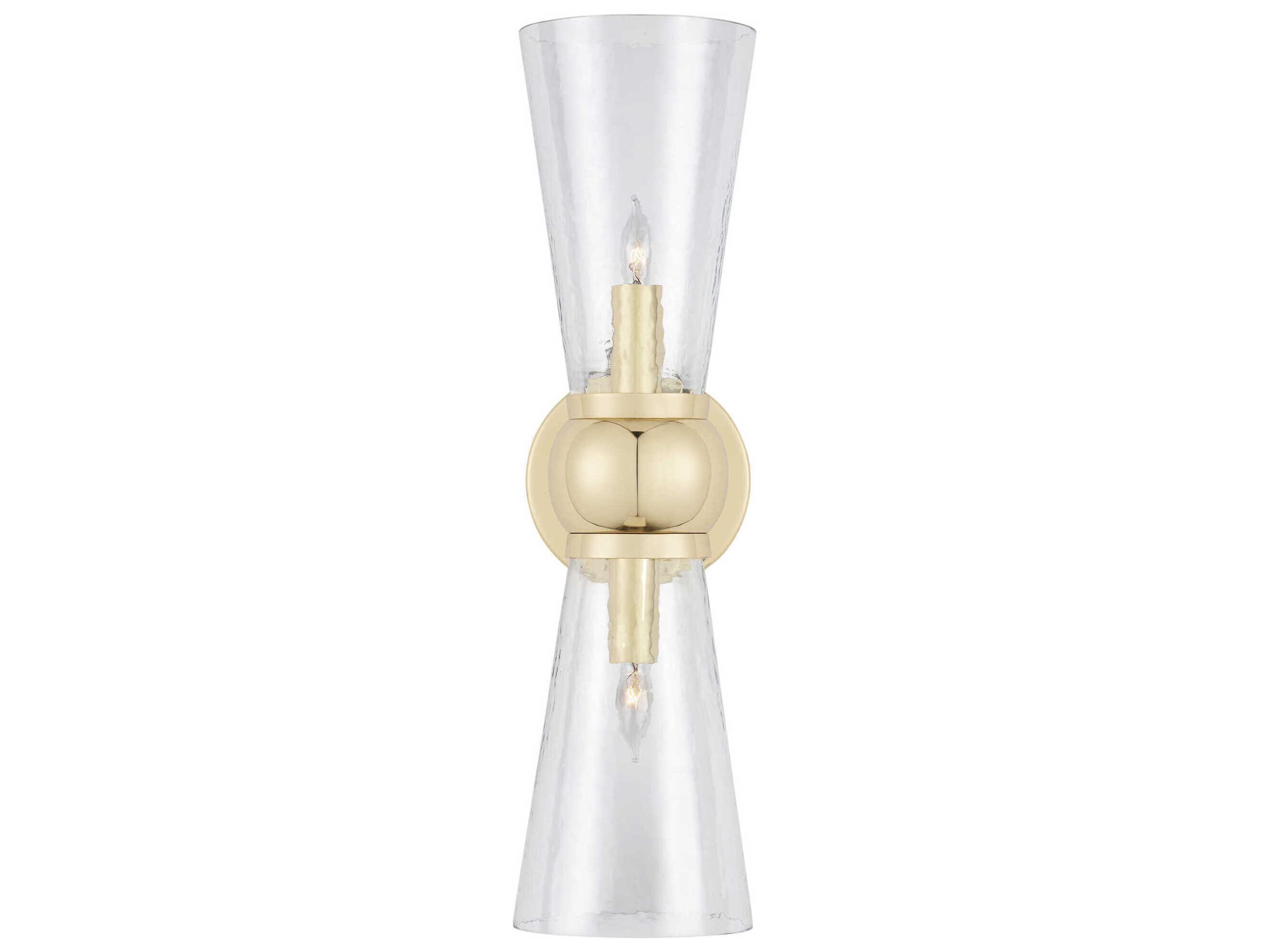 Currey & Company Byford 2-Light Polished Brass Wall Sconce