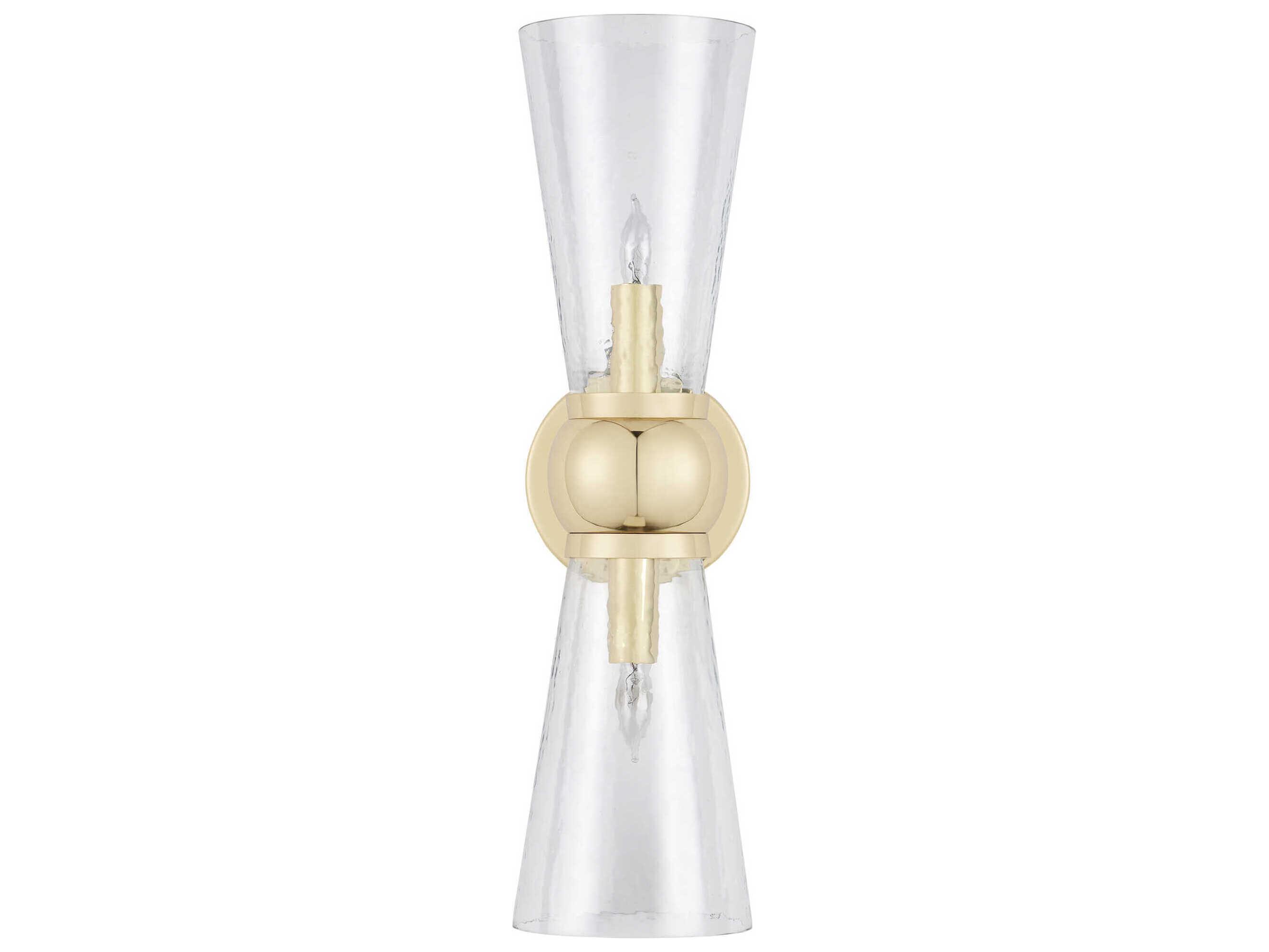 Currey & Company Byford 2-Light Polished Brass Wall Sconce