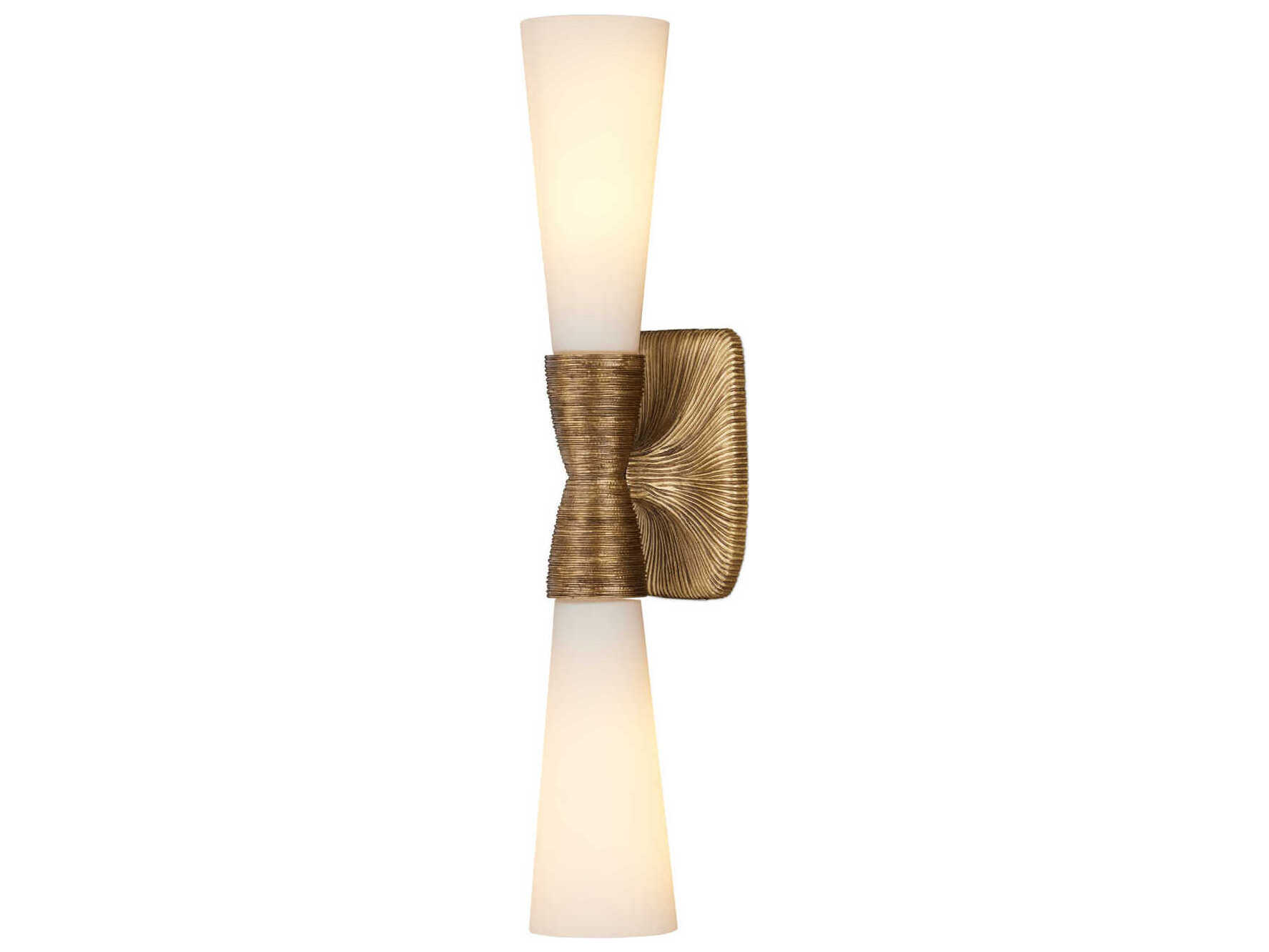Currey & Company Burrows 2-Light Antique Brass Wall Sconce