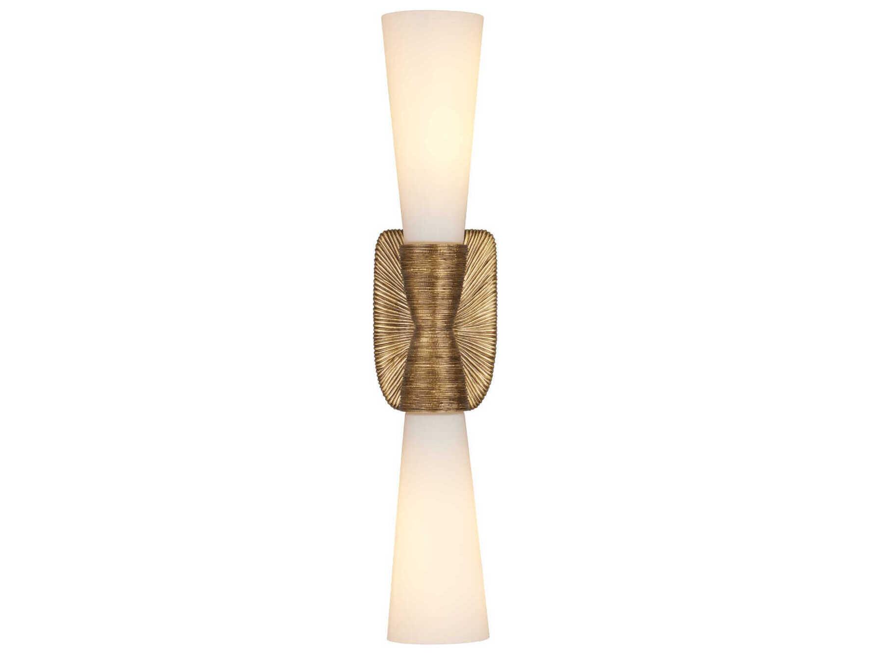 Currey & Company Burrows 2-Light Antique Brass Wall Sconce