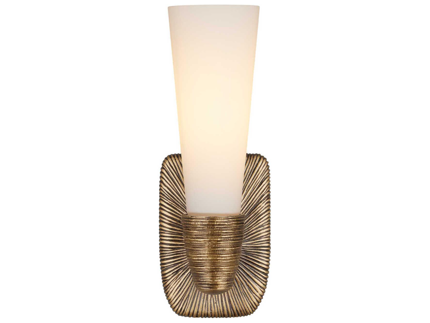 Currey & Company Bonaz 1-Light Antique Brass Wall Sconce