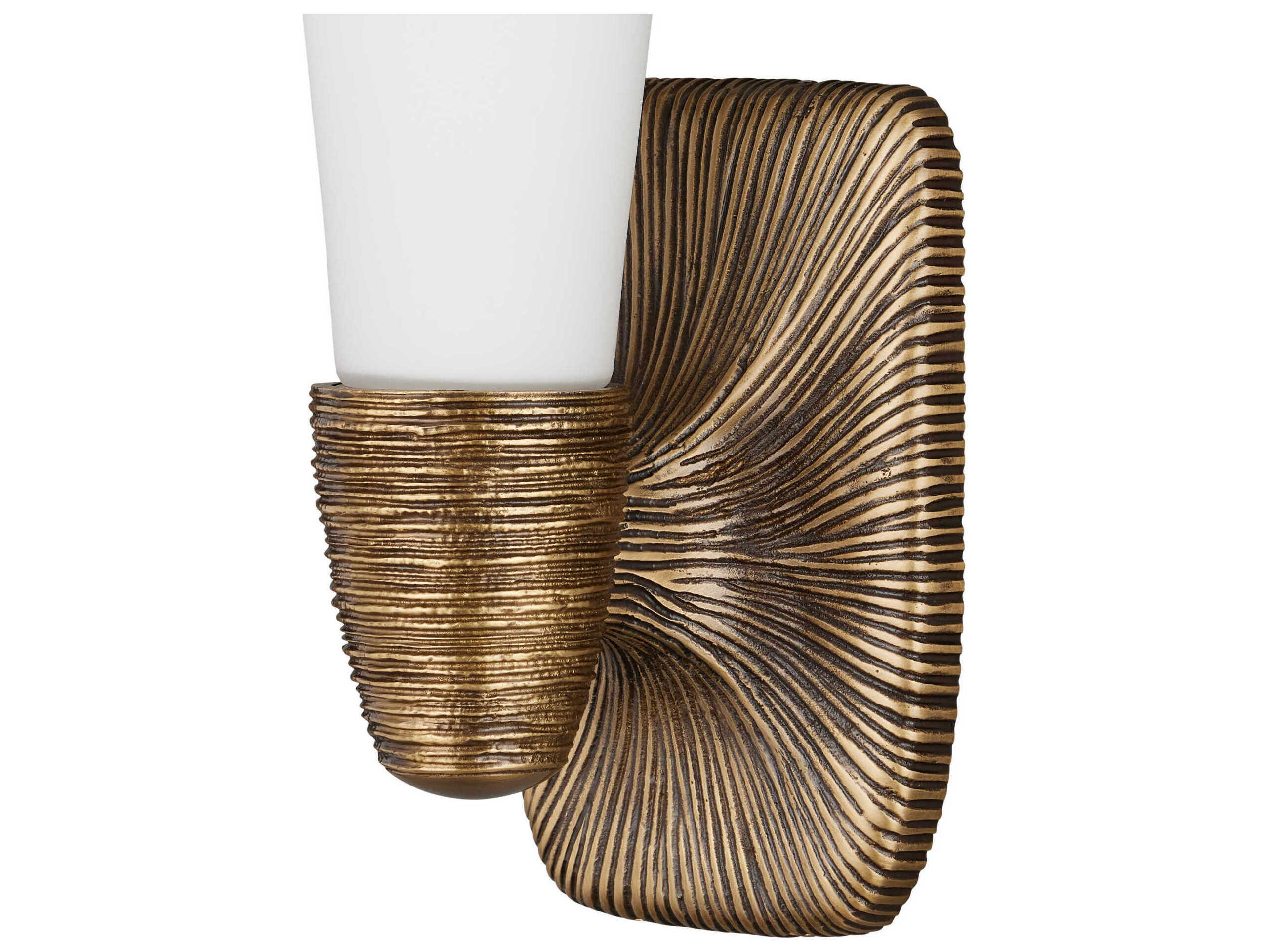 Currey & Company Bonaz 1-Light Antique Brass Wall Sconce