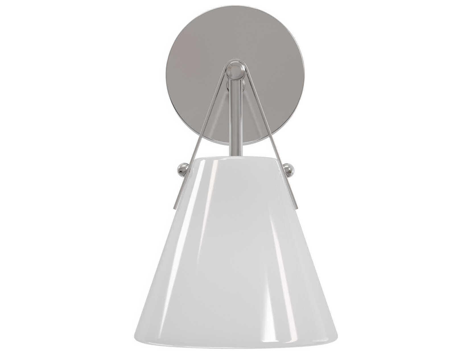 Currey & Company Bronwen 1-Light Polished Nickel Wall Sconce