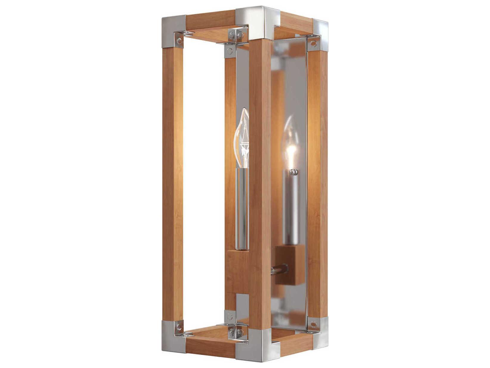 Currey & Company Boyd 1-Light Natural Polished Nickel Brown Wall Sconce
