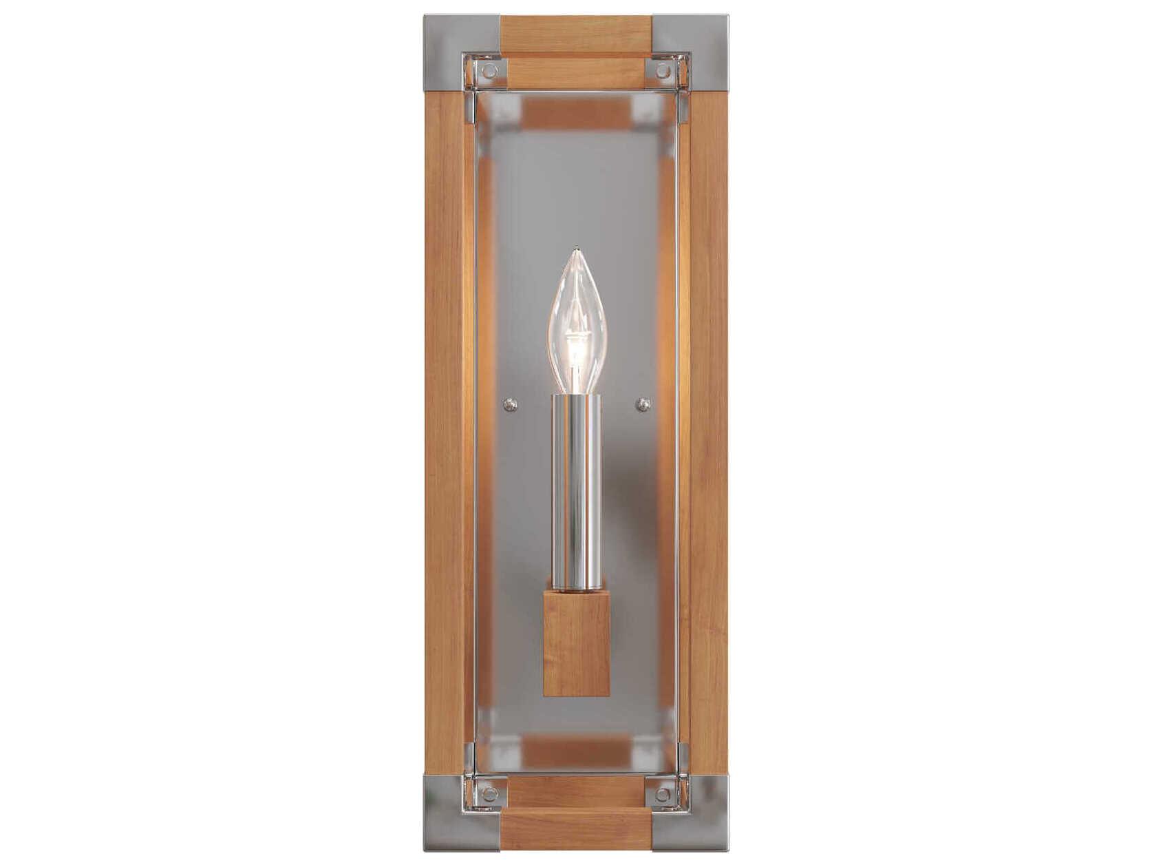 Currey & Company Boyd 1-Light Natural Polished Nickel Brown Wall Sconce