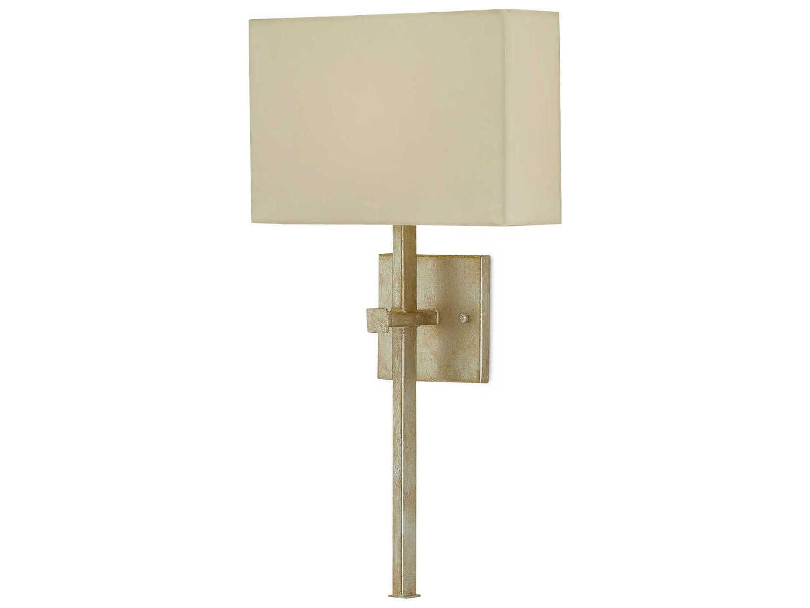 Currey & Company Ashdown Silver Leaf Wall Sconce