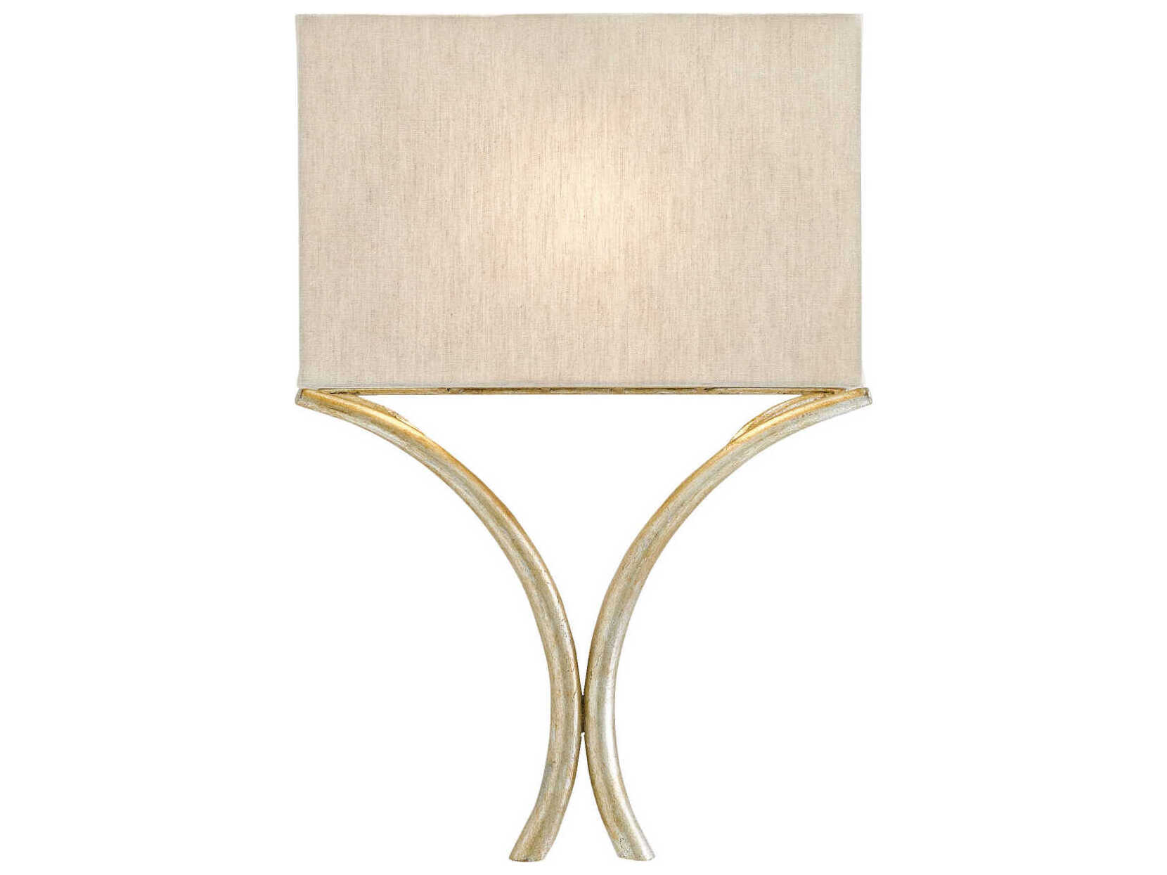 Currey & Company Cornwall Silver Leaf LED Wall Sconce