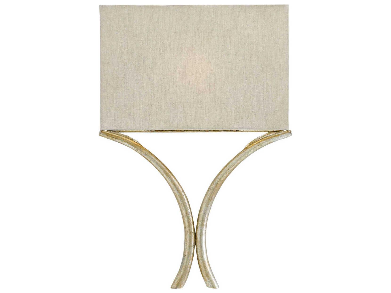 Currey & Company Cornwall Silver Leaf LED Wall Sconce
