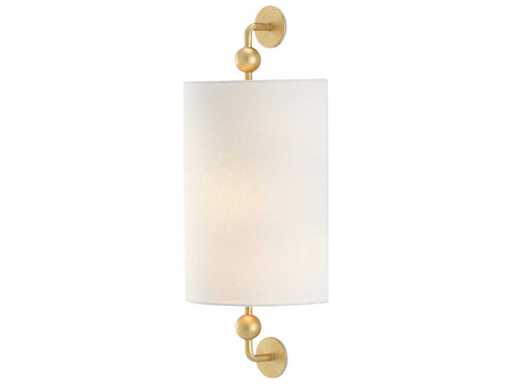 Currey & Company Tavey 1-Light Contemporary Gold Leaf Wall Sconce