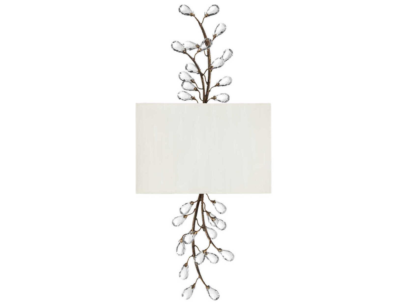 Currey & Company Crystal Bud 1-Light Cupertino Brown LED Wall Sconce