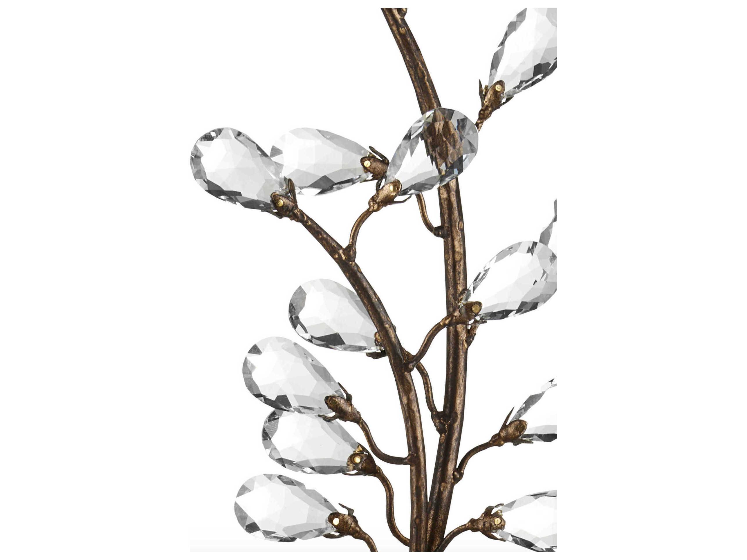 Currey & Company Crystal Bud 1-Light Cupertino Brown LED Wall Sconce