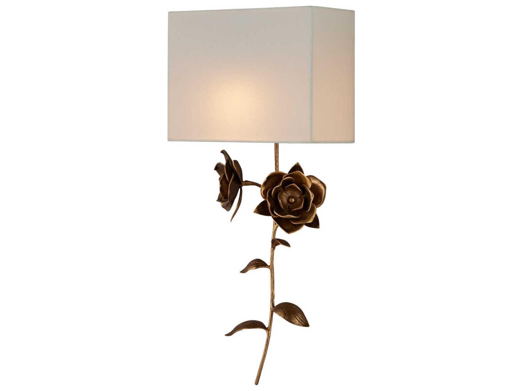Currey & Company Rosabel 1-Light Antique Brass Wall Sconce