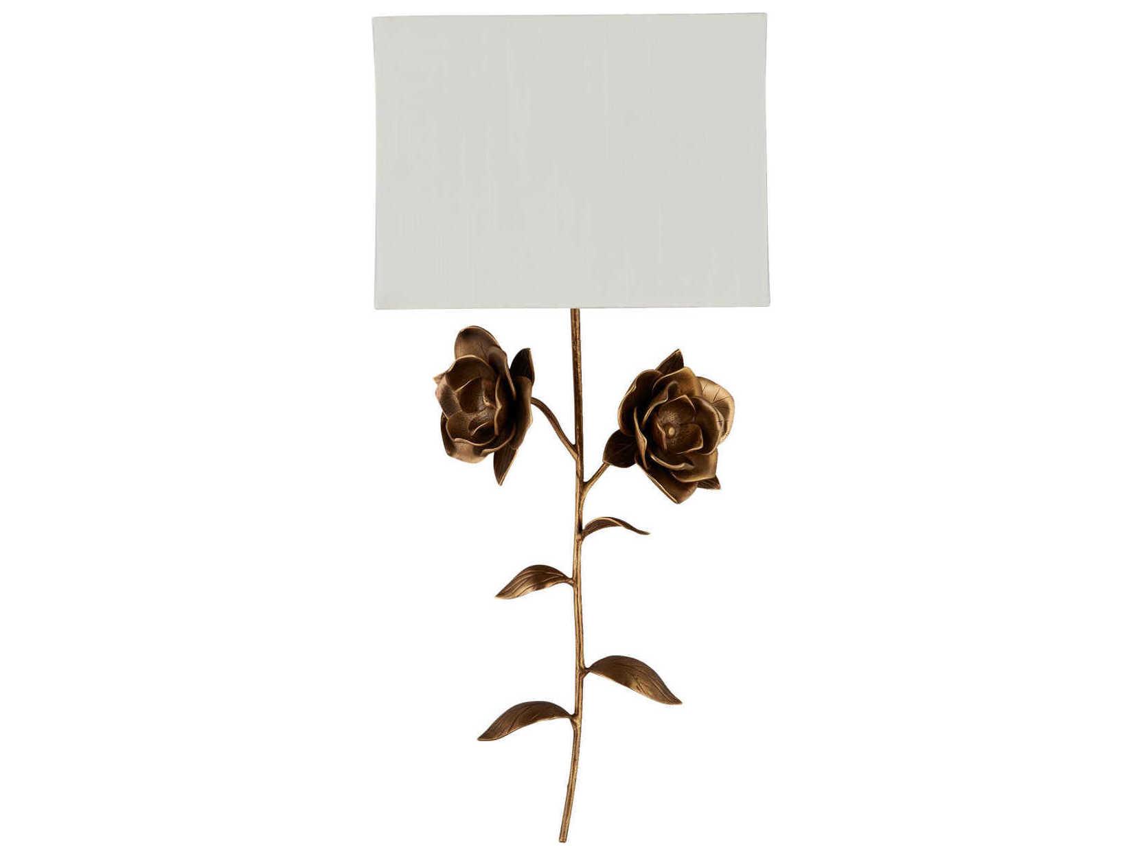 Currey & Company Rosabel 1-Light Antique Brass Wall Sconce