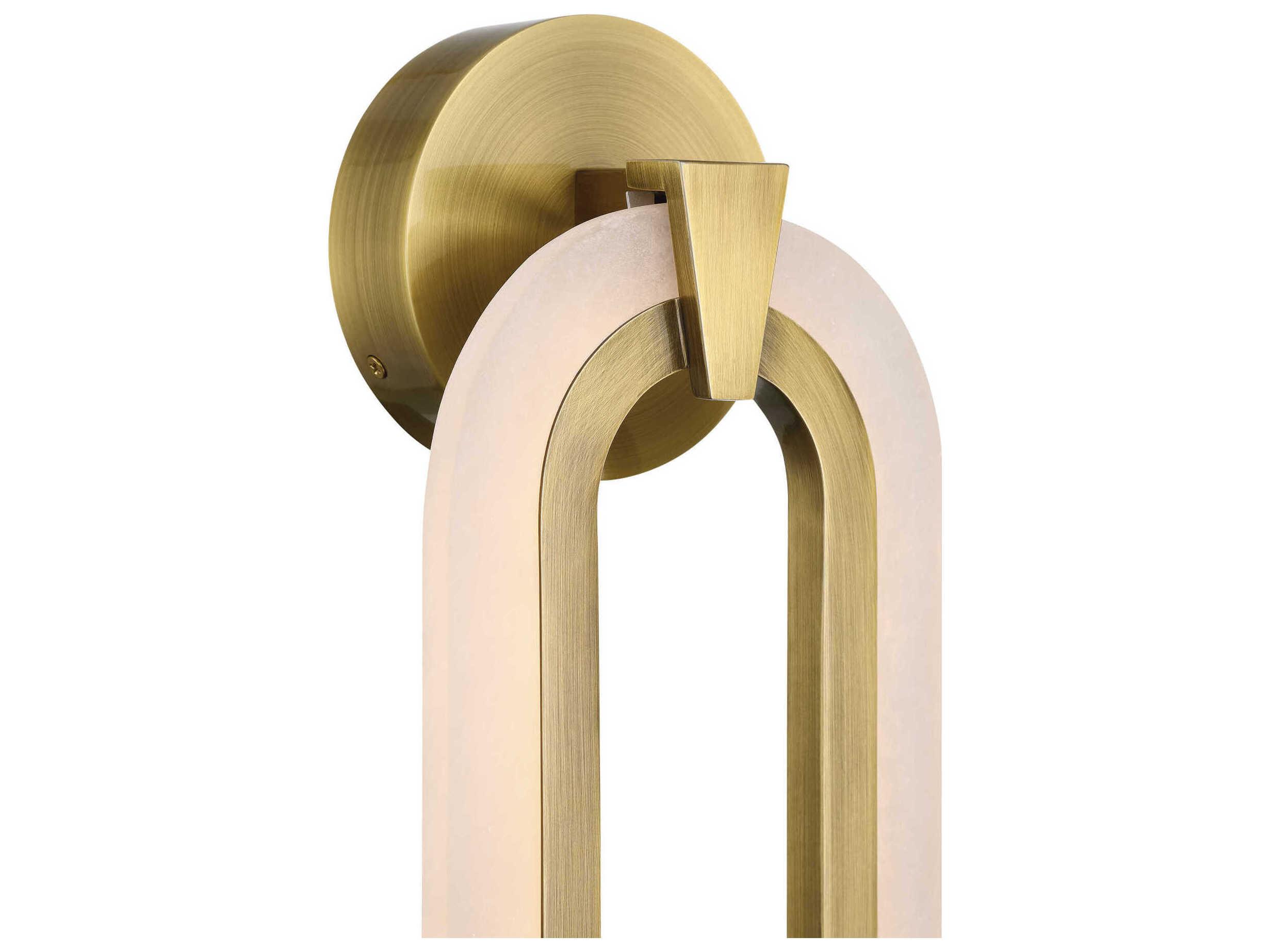 Currey & Company Aurora 1-Light Polished Antique Brass Wall Sconce