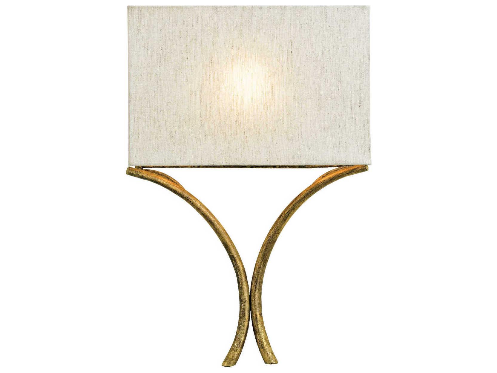 Currey & Company Cornwall French Gold Leaf Wall Sconce