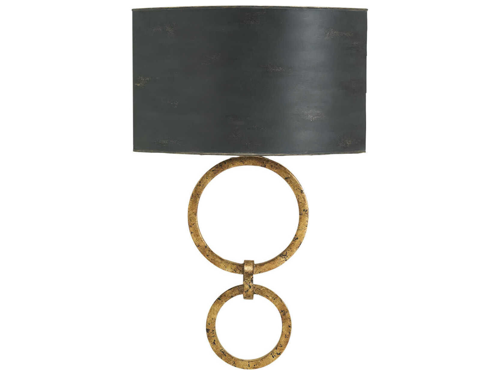 Currey & Company Market 1-Light Gold Leaf french Black Wall Sconce