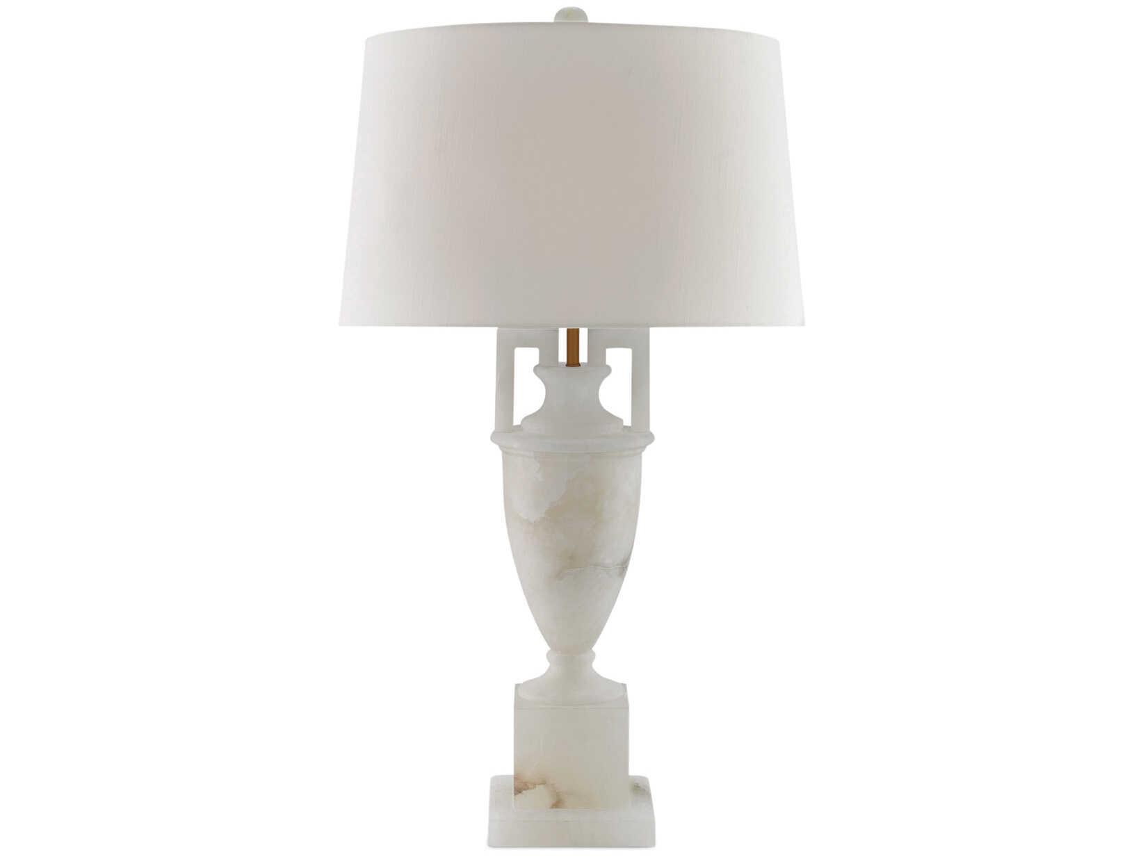 Currey & Company Lillian August Clifford Natural coffee Bronze White Table Lamp