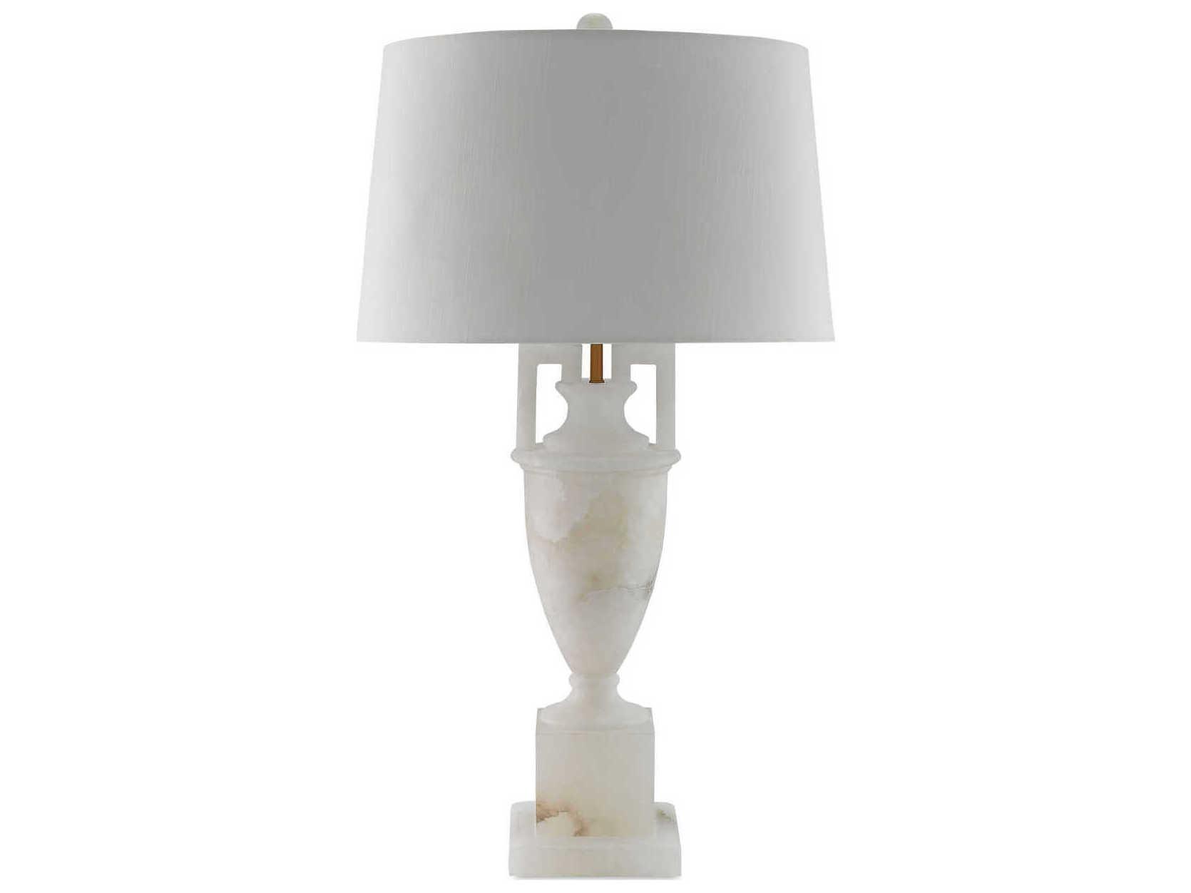 Currey & Company Lillian August Clifford Natural coffee Bronze White Table Lamp
