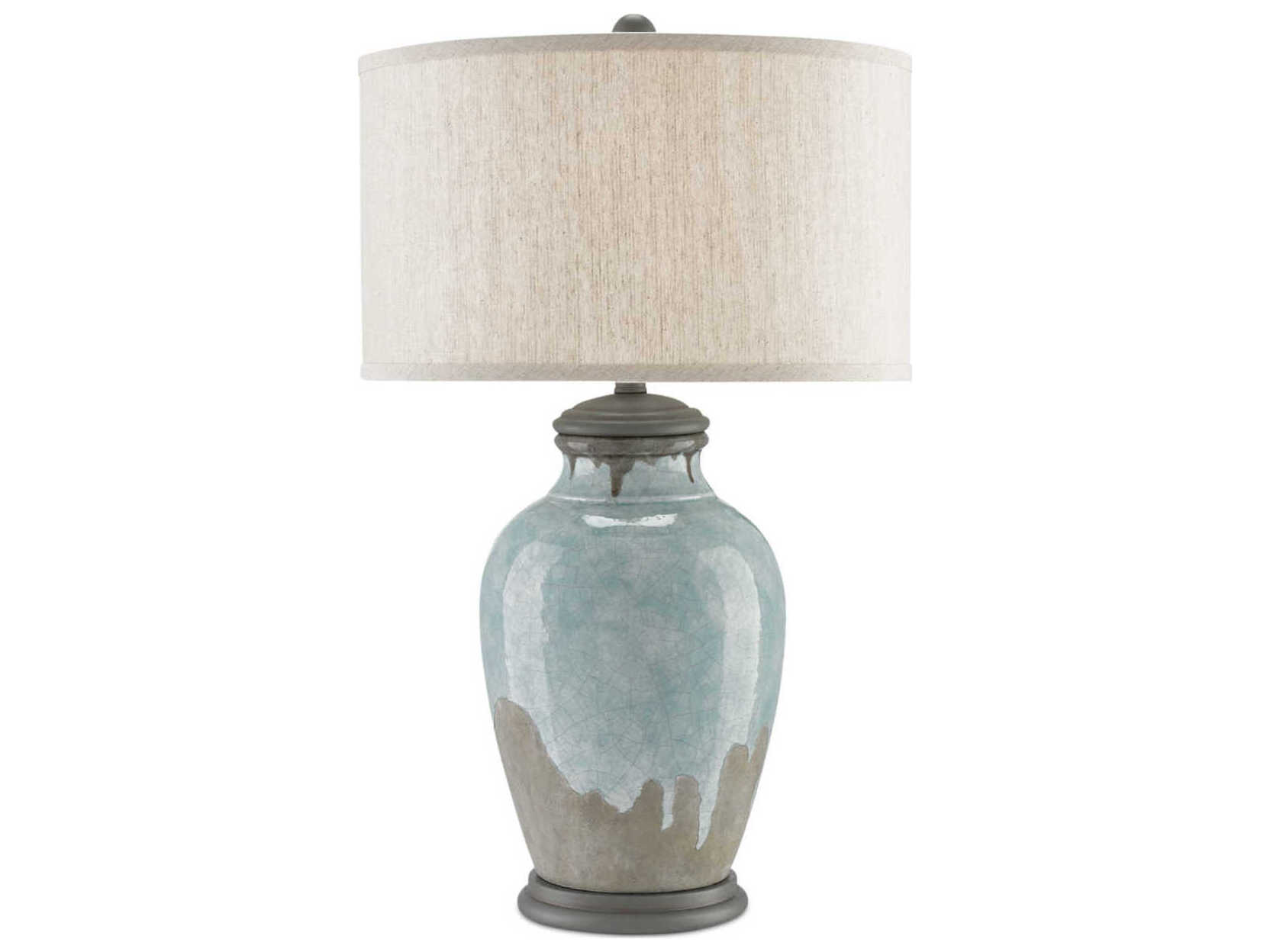 Currey & Company Chatswood Blue Green Gray Table Lamp