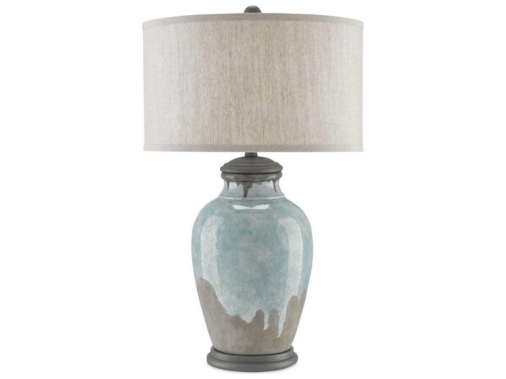 Currey & Company Chatswood Blue Green Gray Table Lamp
