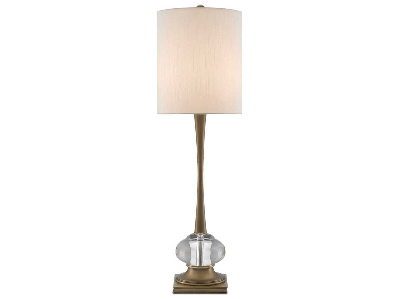 Currey & Company Giovanna Giovanna Antique Brass Clear Crystal Buffet Lamp