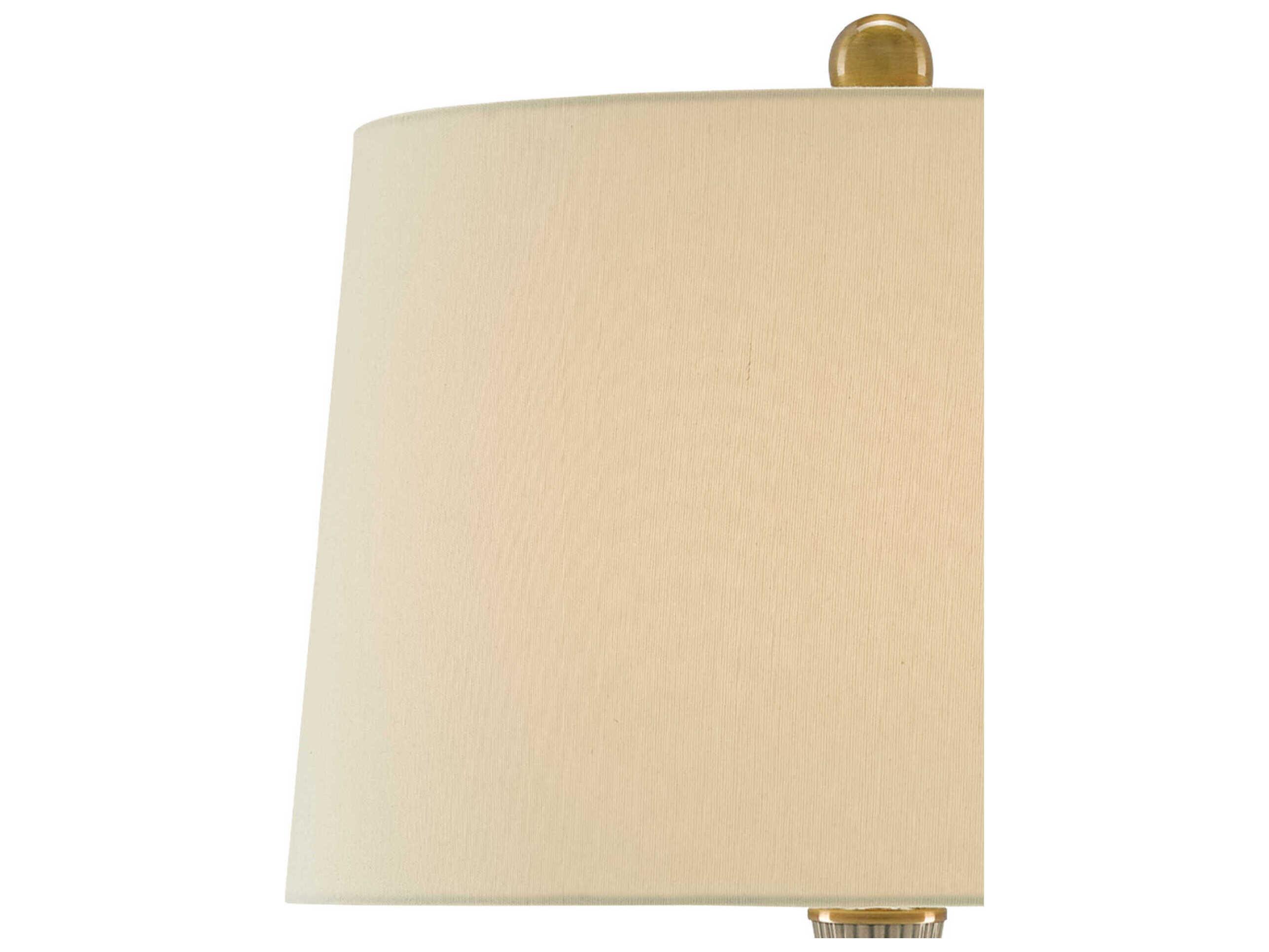 Currey & Company Cait Grass Green Antique Brass Tan Sand Linen Buffet Lamp