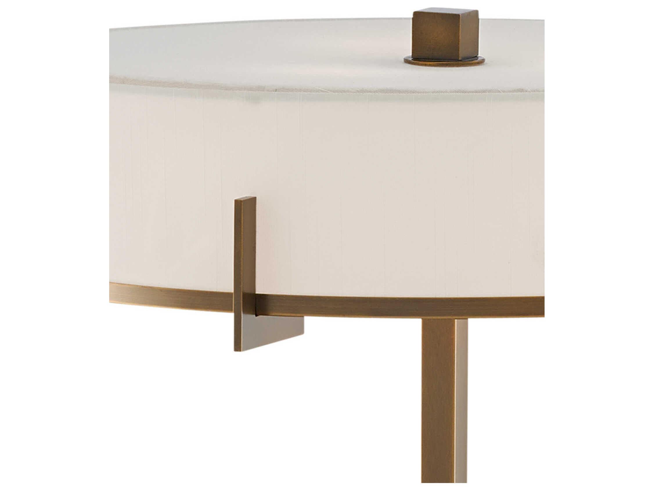 Currey & Company Jacobi Antique Brass Black Off White Shantung Table Lamp