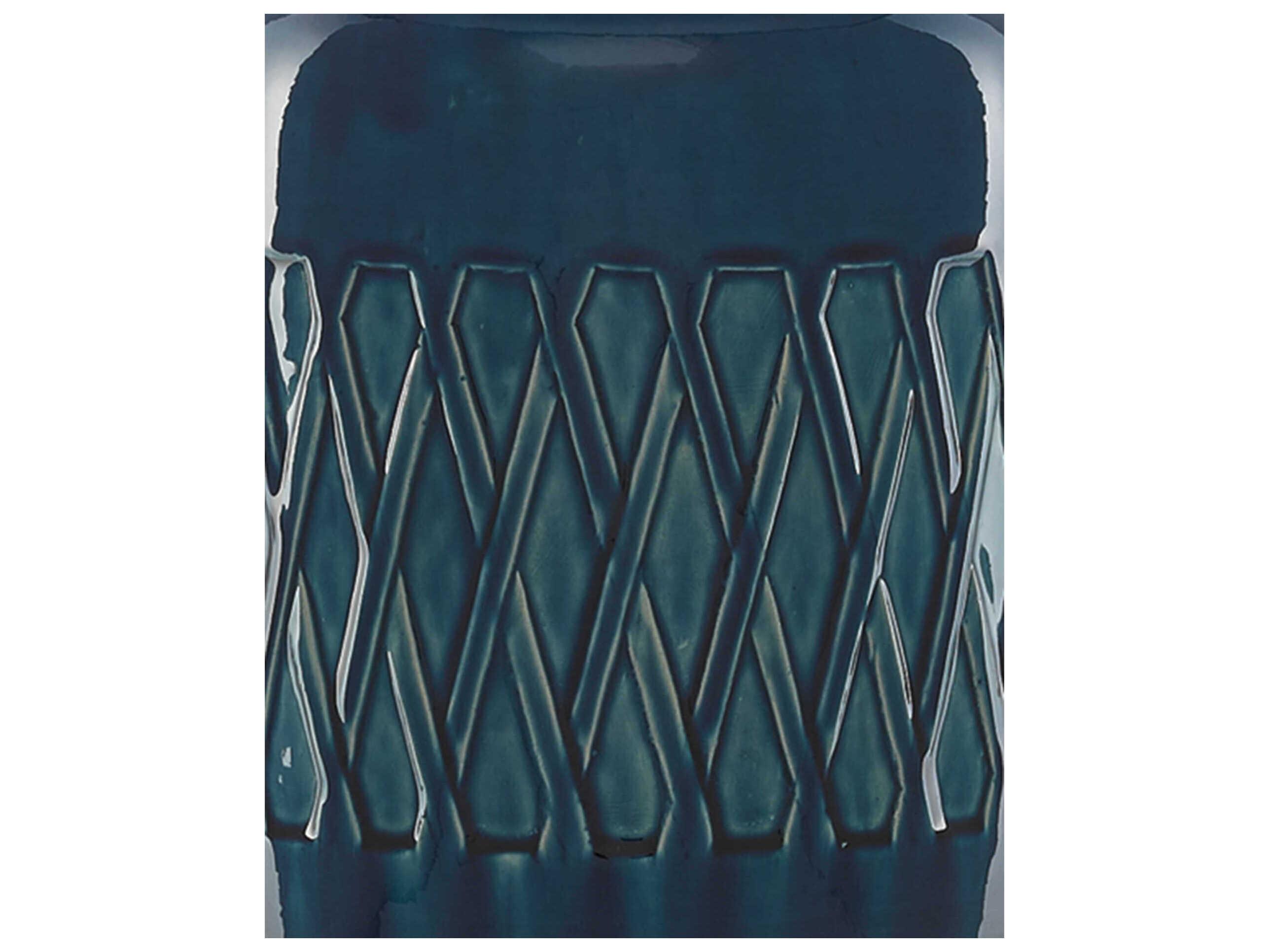 Currey & Company Samba Ocean Blue Off White Shantung Buffet Lamp