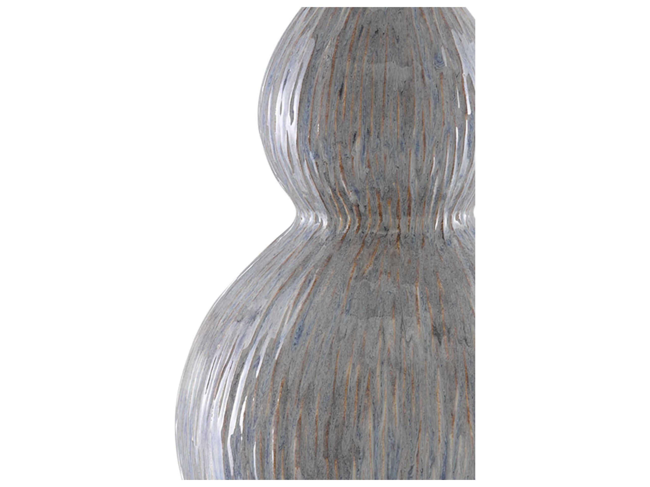 Currey & Company Idyll Crystal Gray Blue Taupe Buffet Lamp