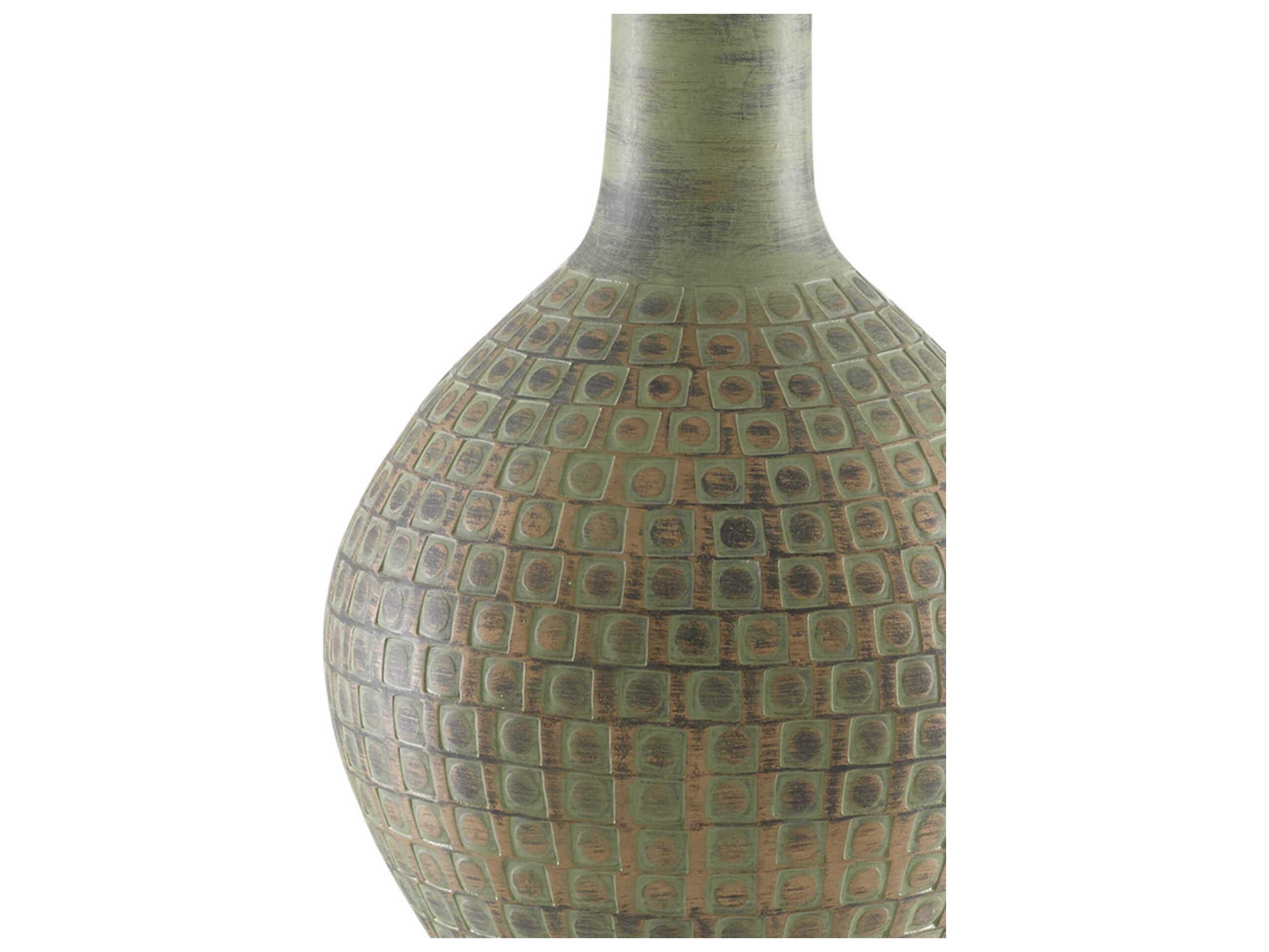 Currey & Company Loro Dark Moss Green Gold Buffet Lamp