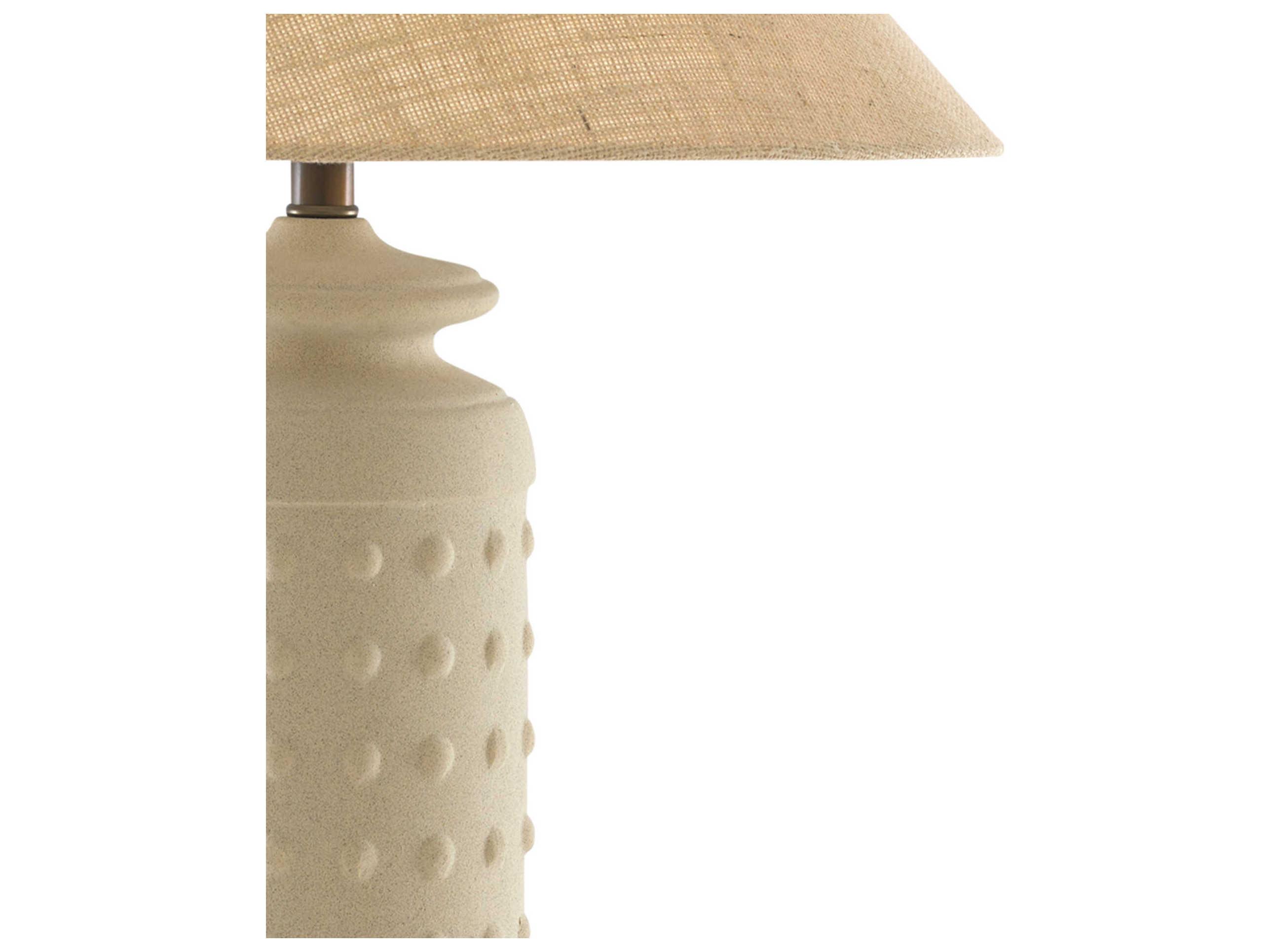 Currey & Company Sonoran Sand Brass Off White Buffet Lamp
