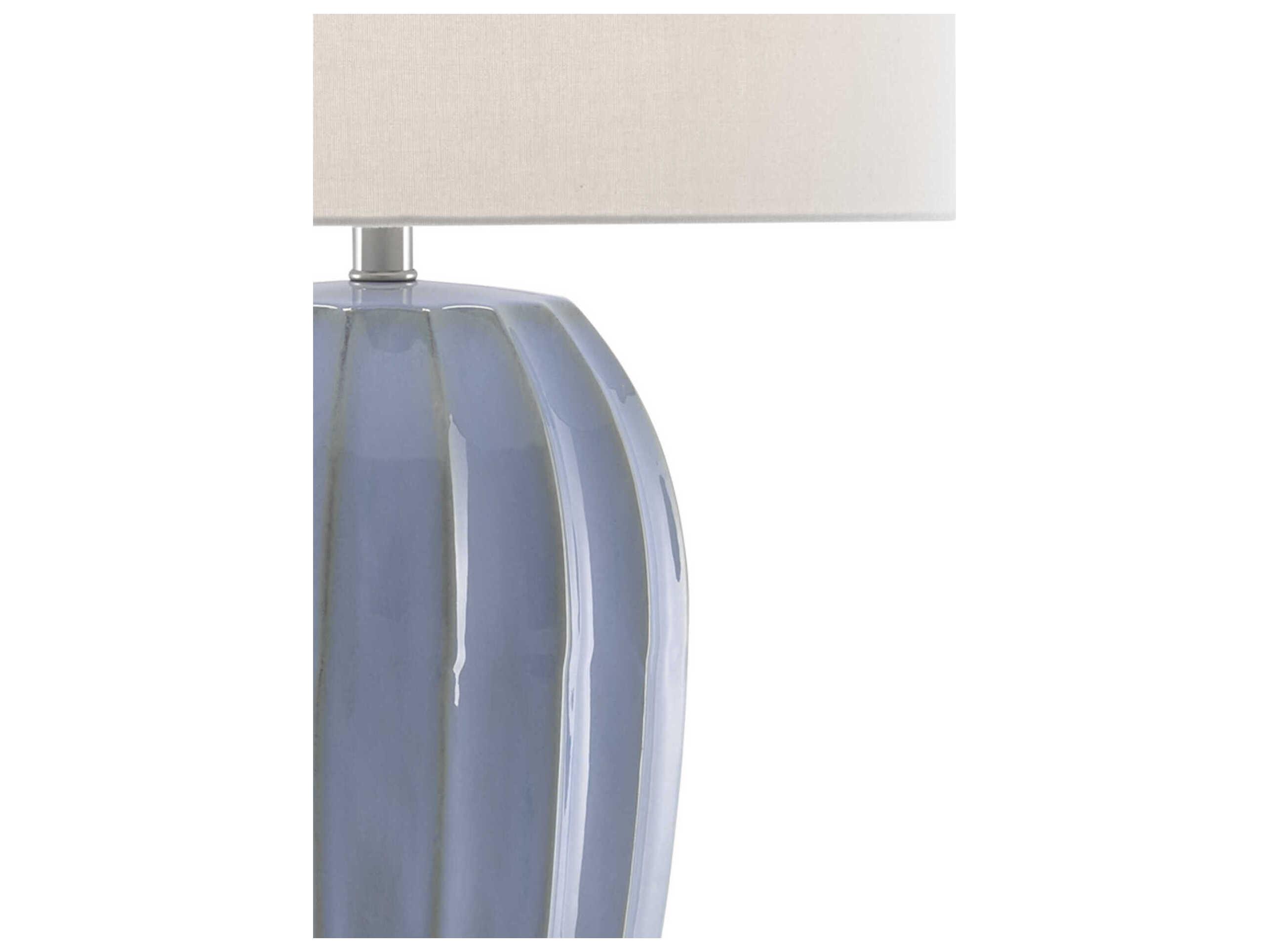 Currey & Company Bluestar Crystal Light Blue Buffet Lamp