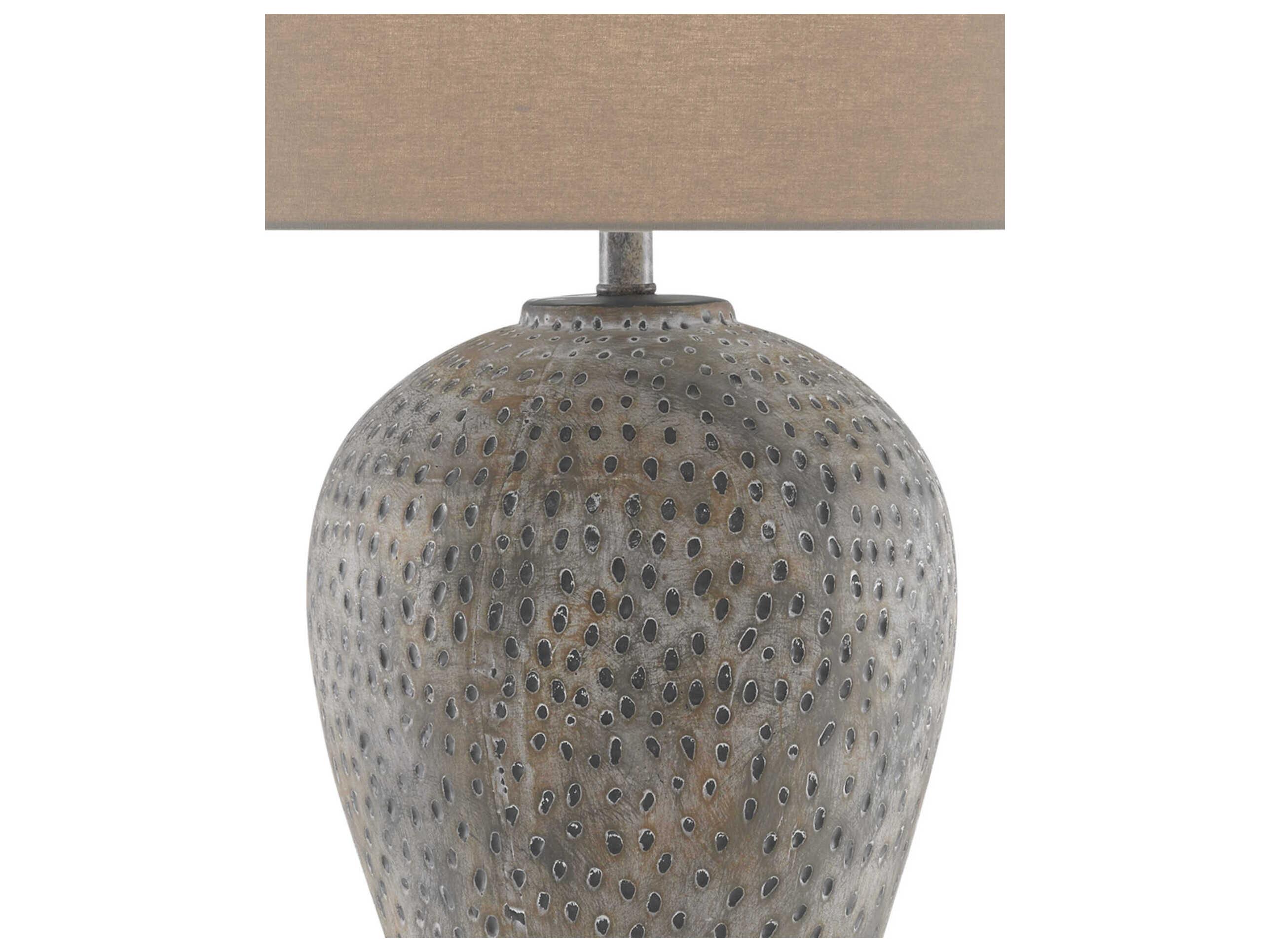 Currey & Company Junius Earth Gray Buffet Lamp