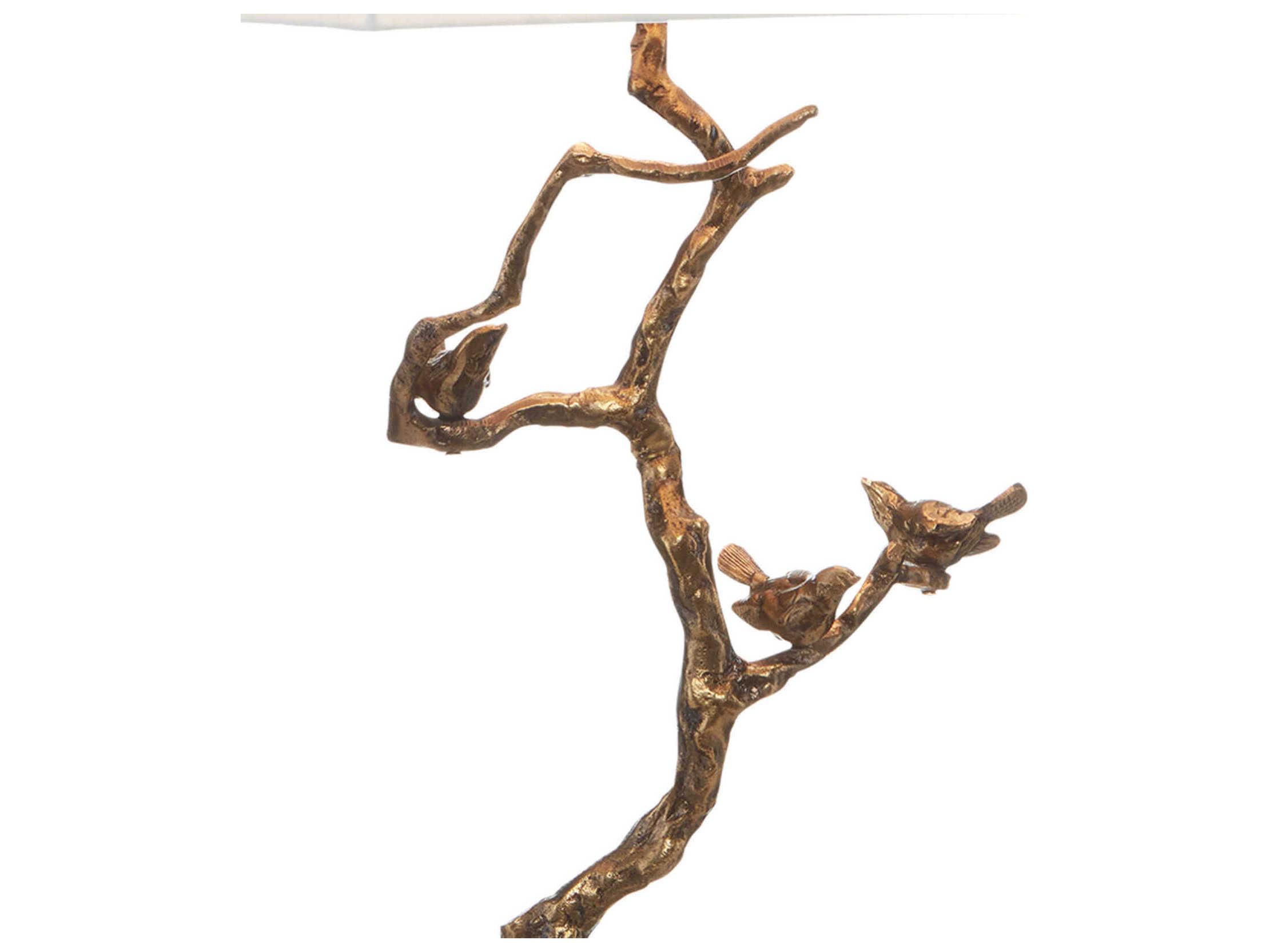 Currey & Company Shadows Antique Brass Black Buffet Lamp