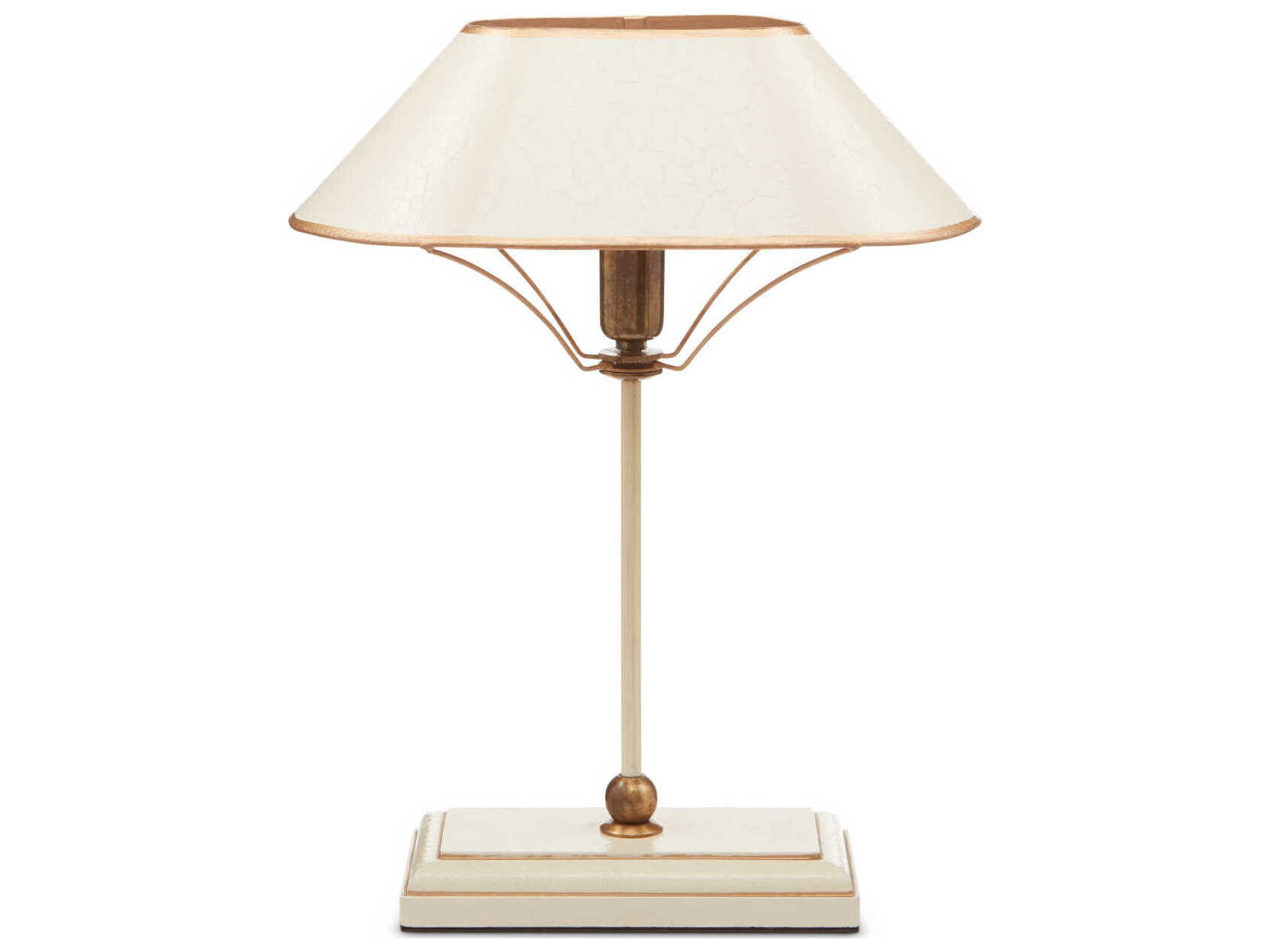 Currey & Company Daphne Ivory Antique Brass Gold Table Lamp