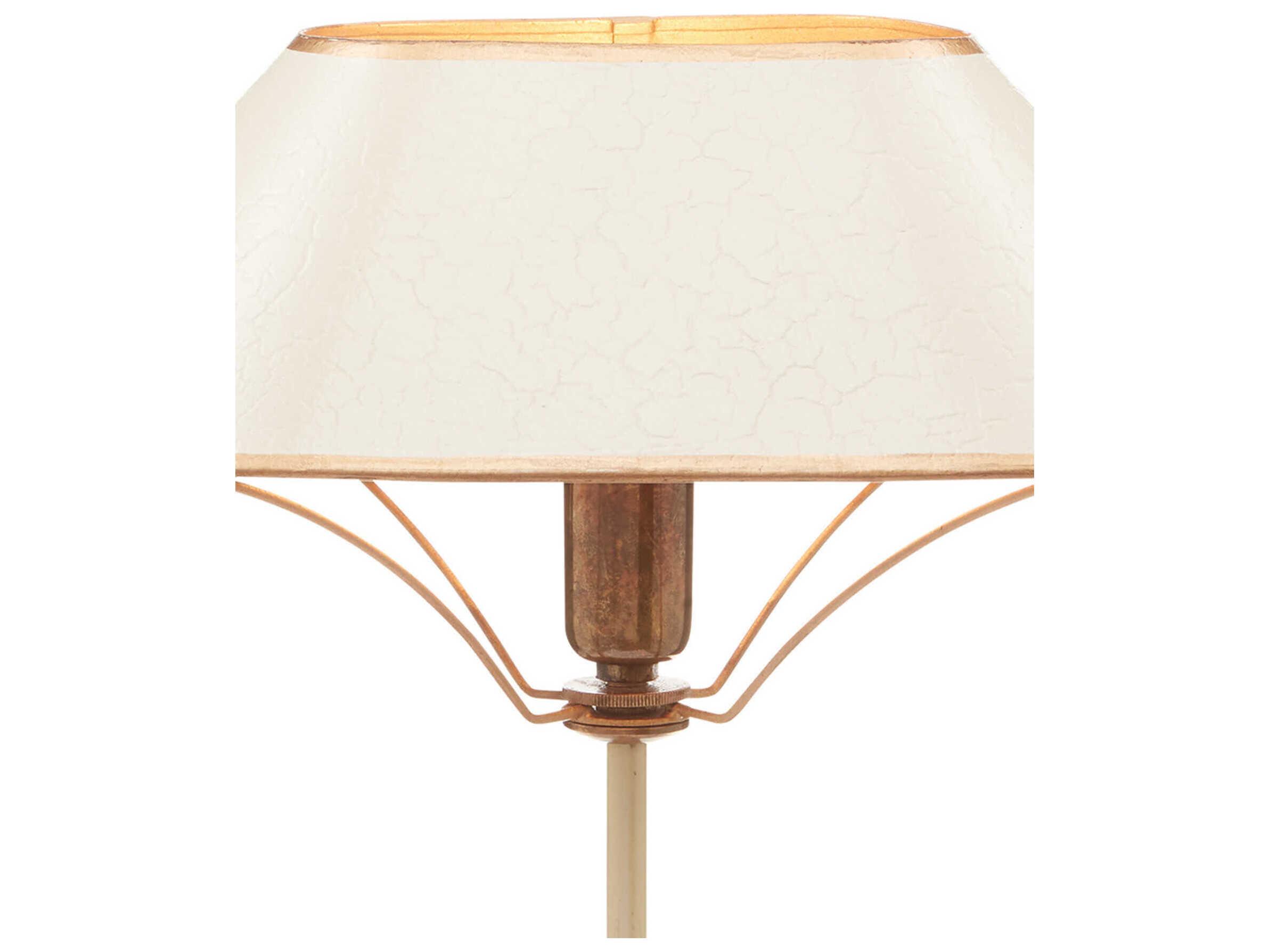 Currey & Company Daphne Ivory Antique Brass Gold Table Lamp
