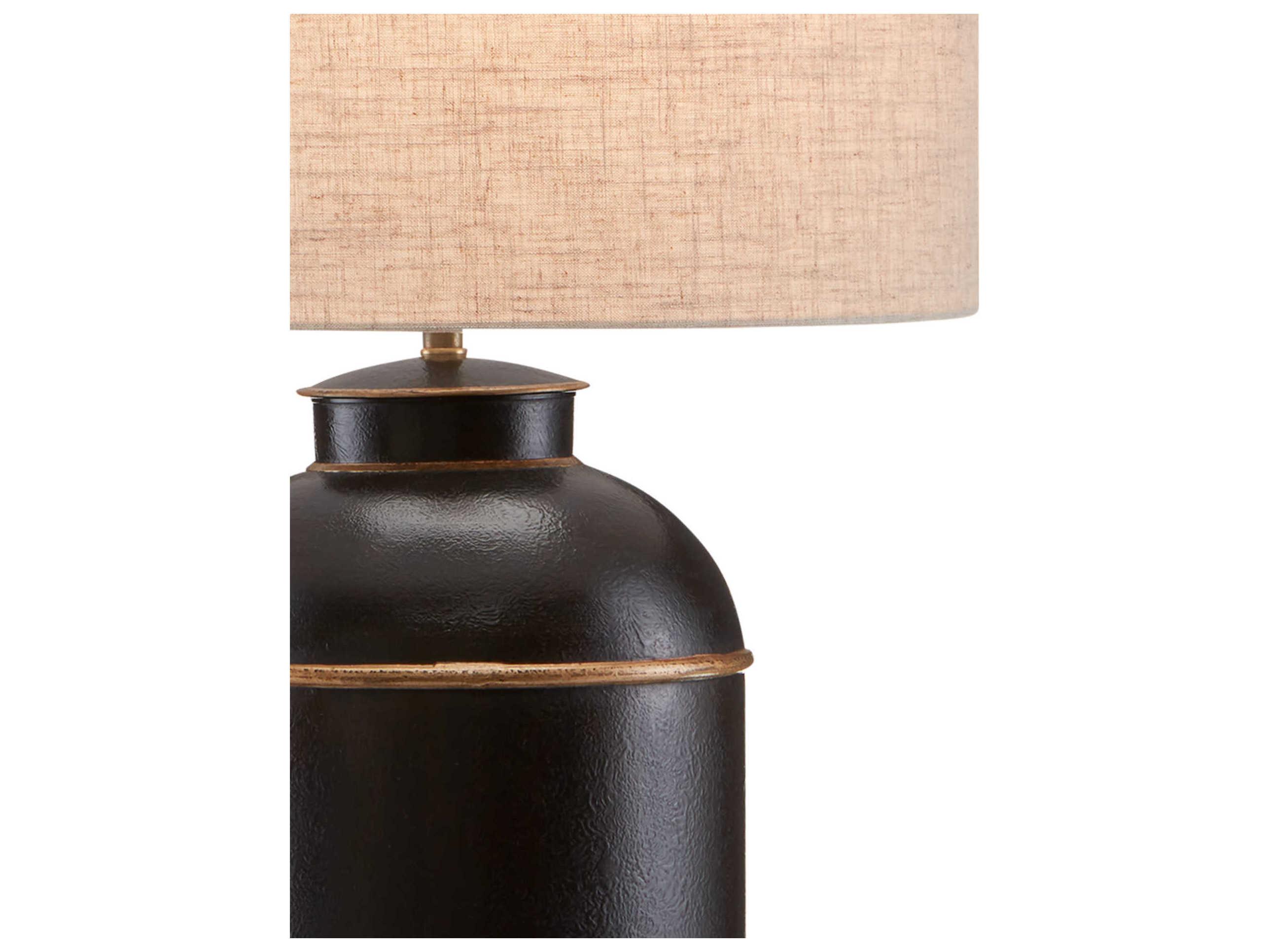Currey & Company London Black Gold Buffet Lamp
