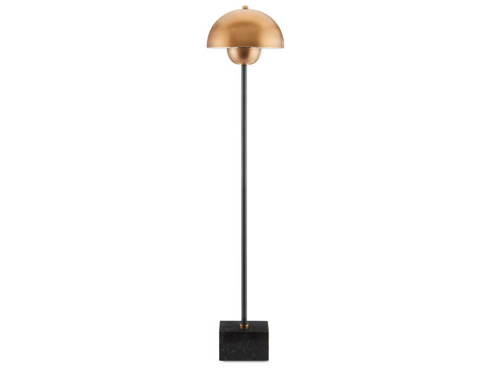 Currey & Company La Rue Brushed Brass Black Buffet Lamp