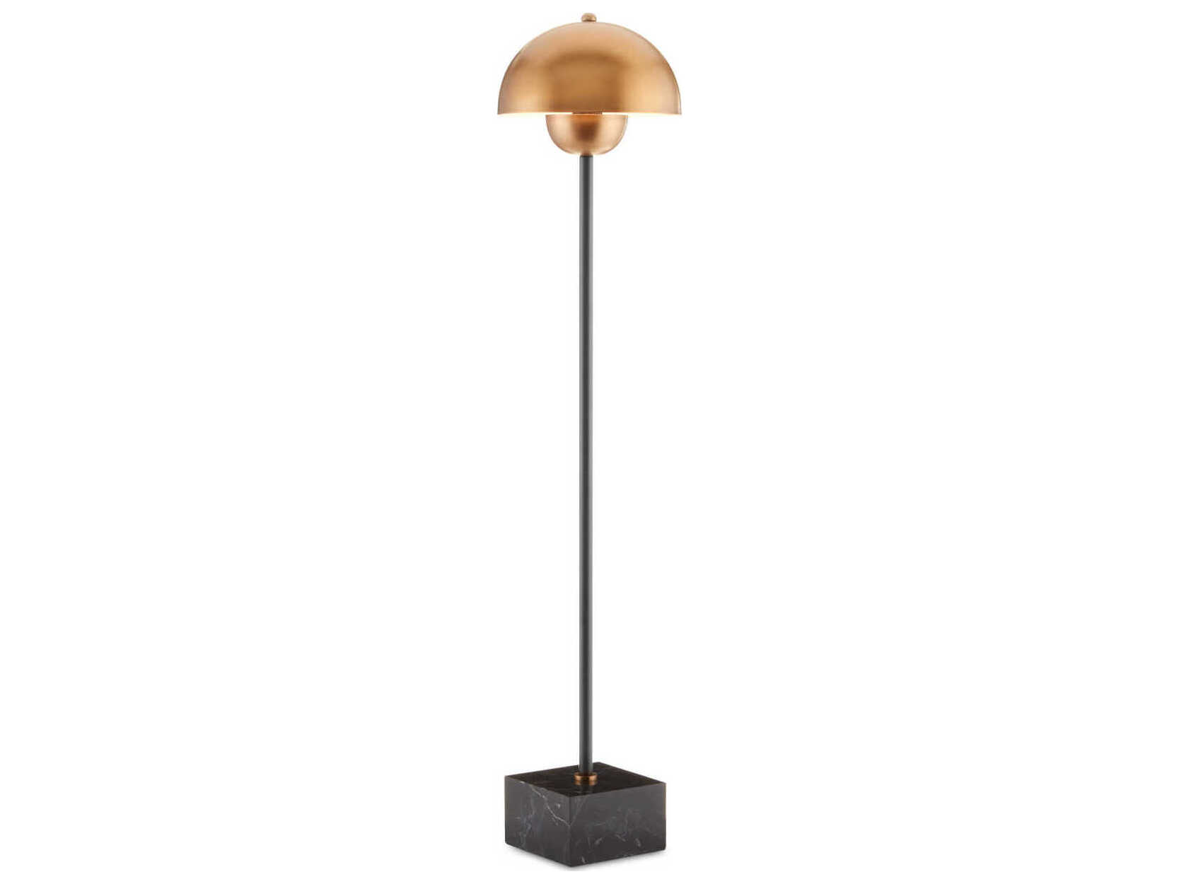 Currey & Company La Rue Brushed Brass Black Buffet Lamp