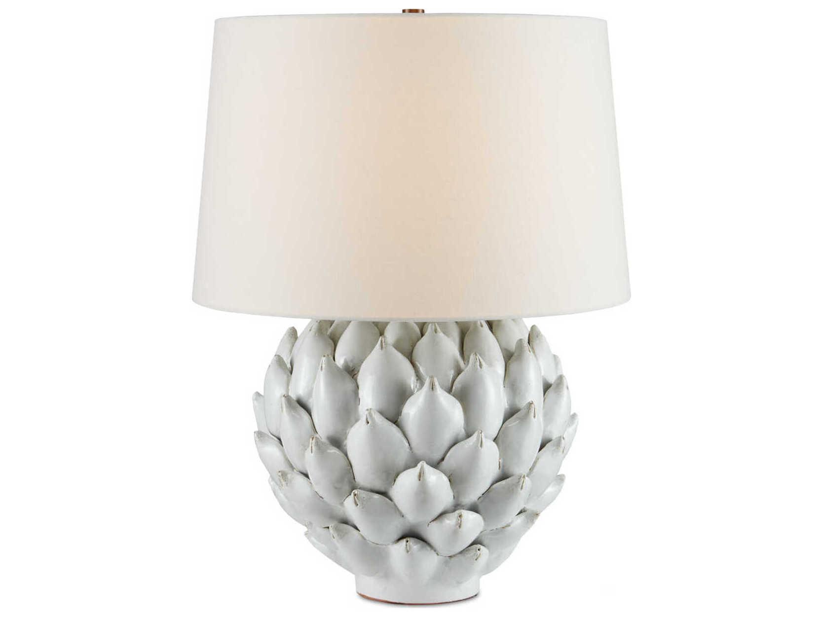 Currey & Company Cynara Antique White Buffet Lamp