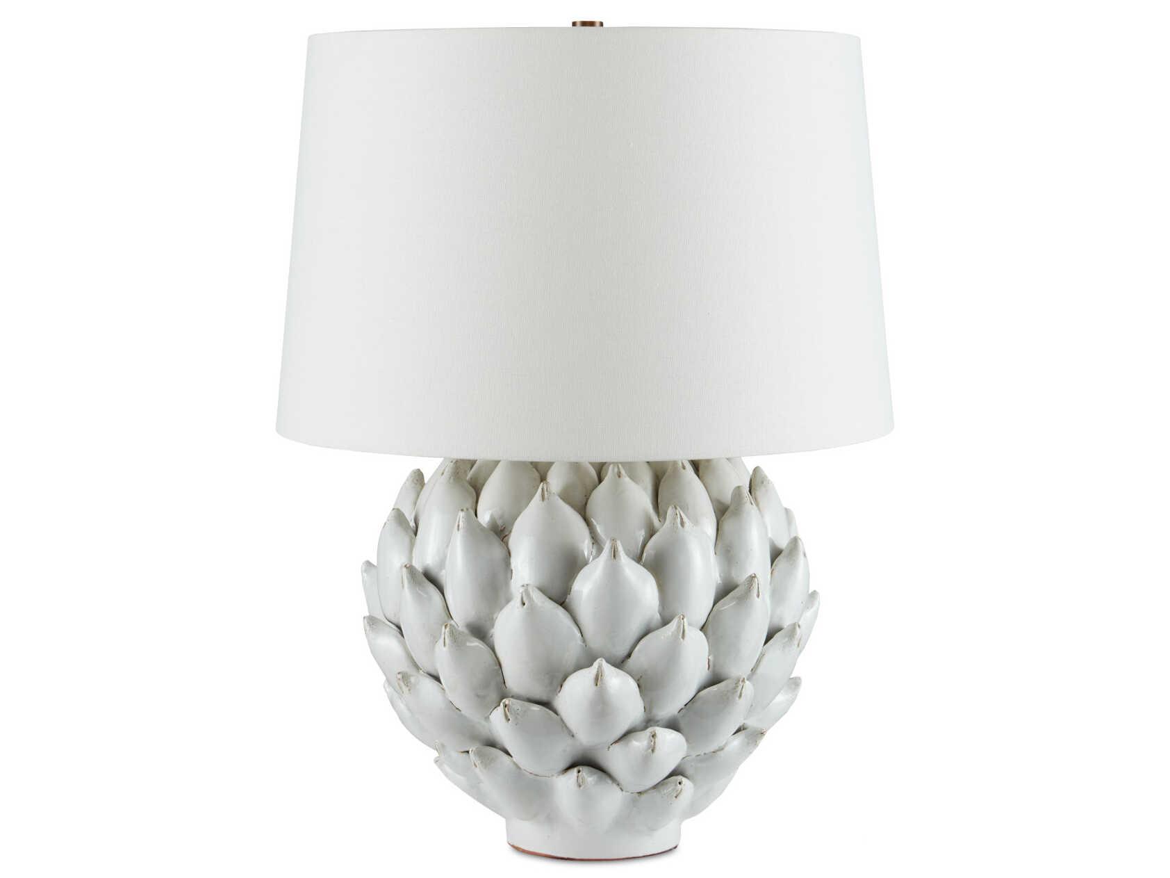 Currey & Company Cynara Antique White Buffet Lamp