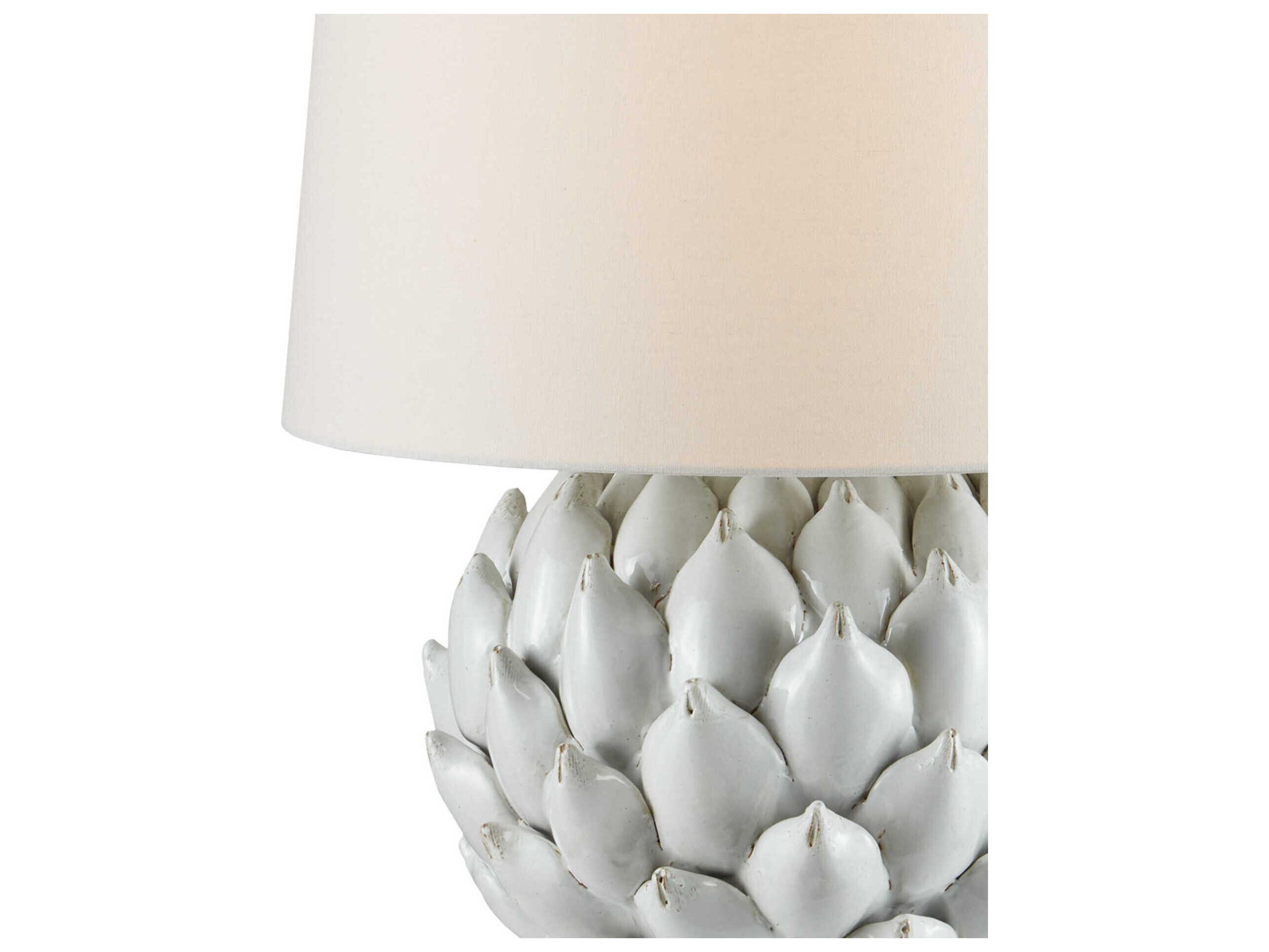 Currey & Company Cynara Antique White Buffet Lamp