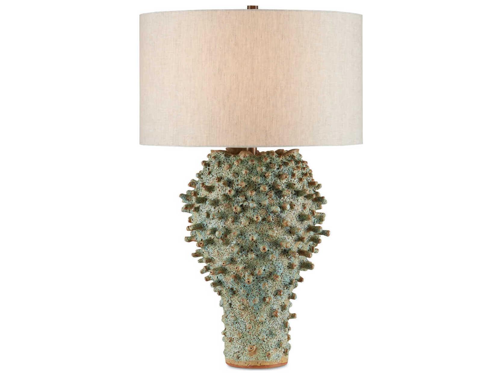 Currey & Company Sea Urchin Sea Urchin Sunken Green Buffet Lamp