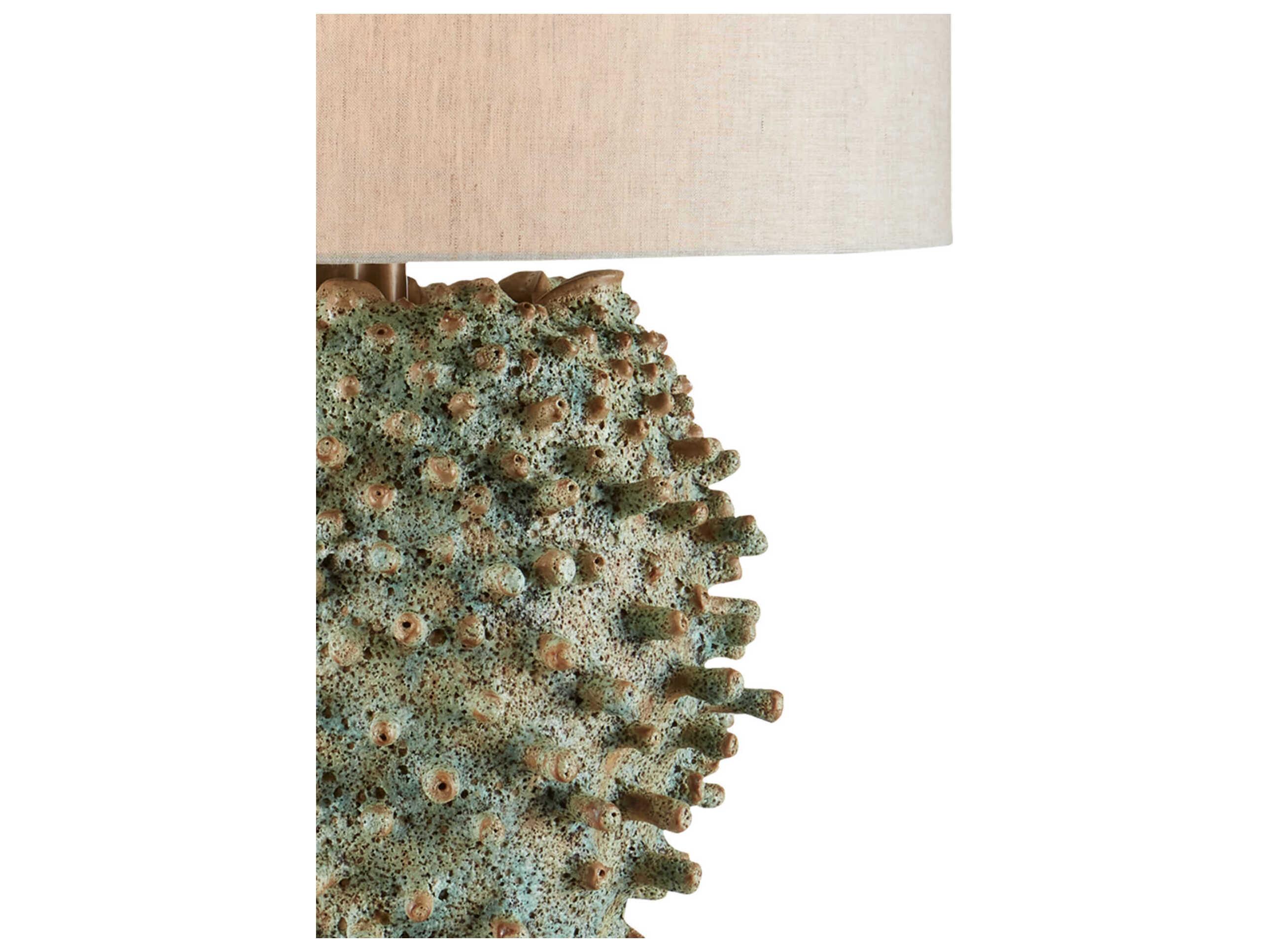 Currey & Company Sea Urchin Sea Urchin Sunken Green Buffet Lamp