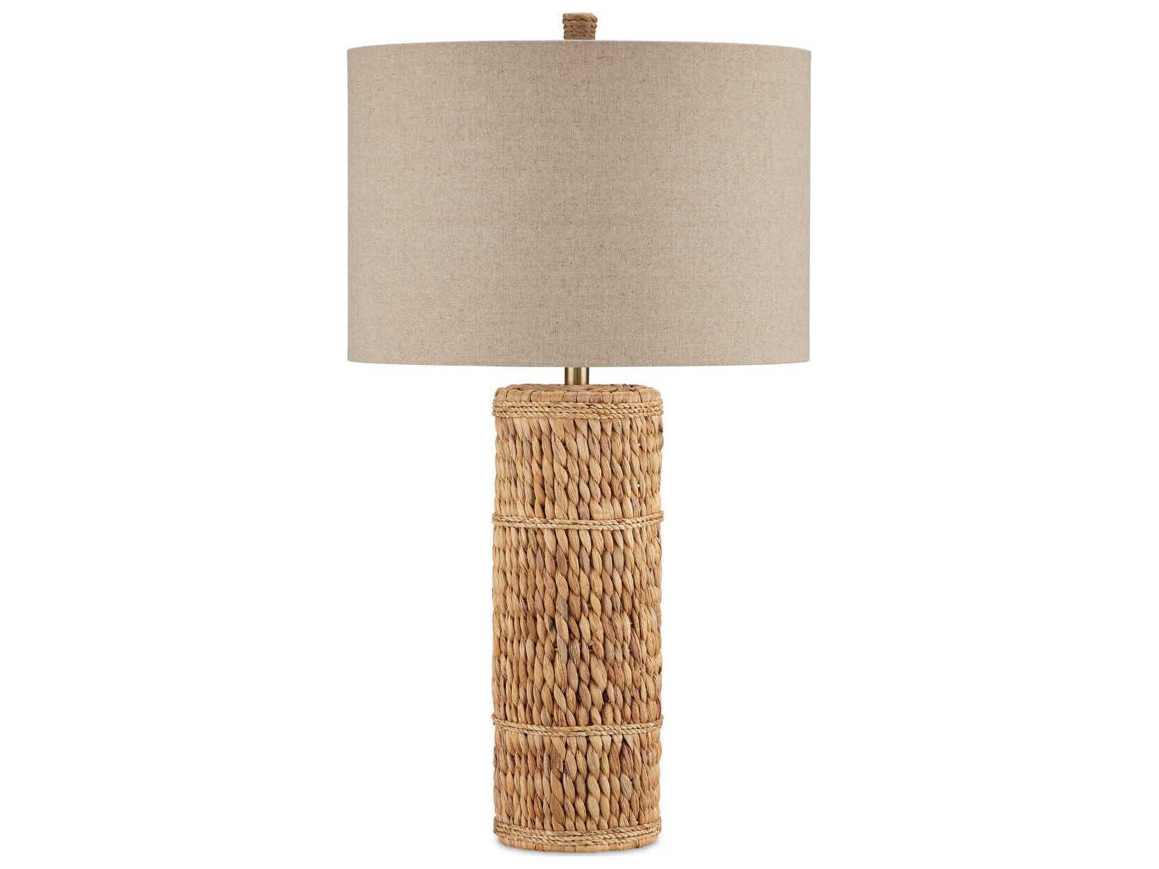 Currey & Company Azores Natural Water Hyacinth Brown Buffet Lamp