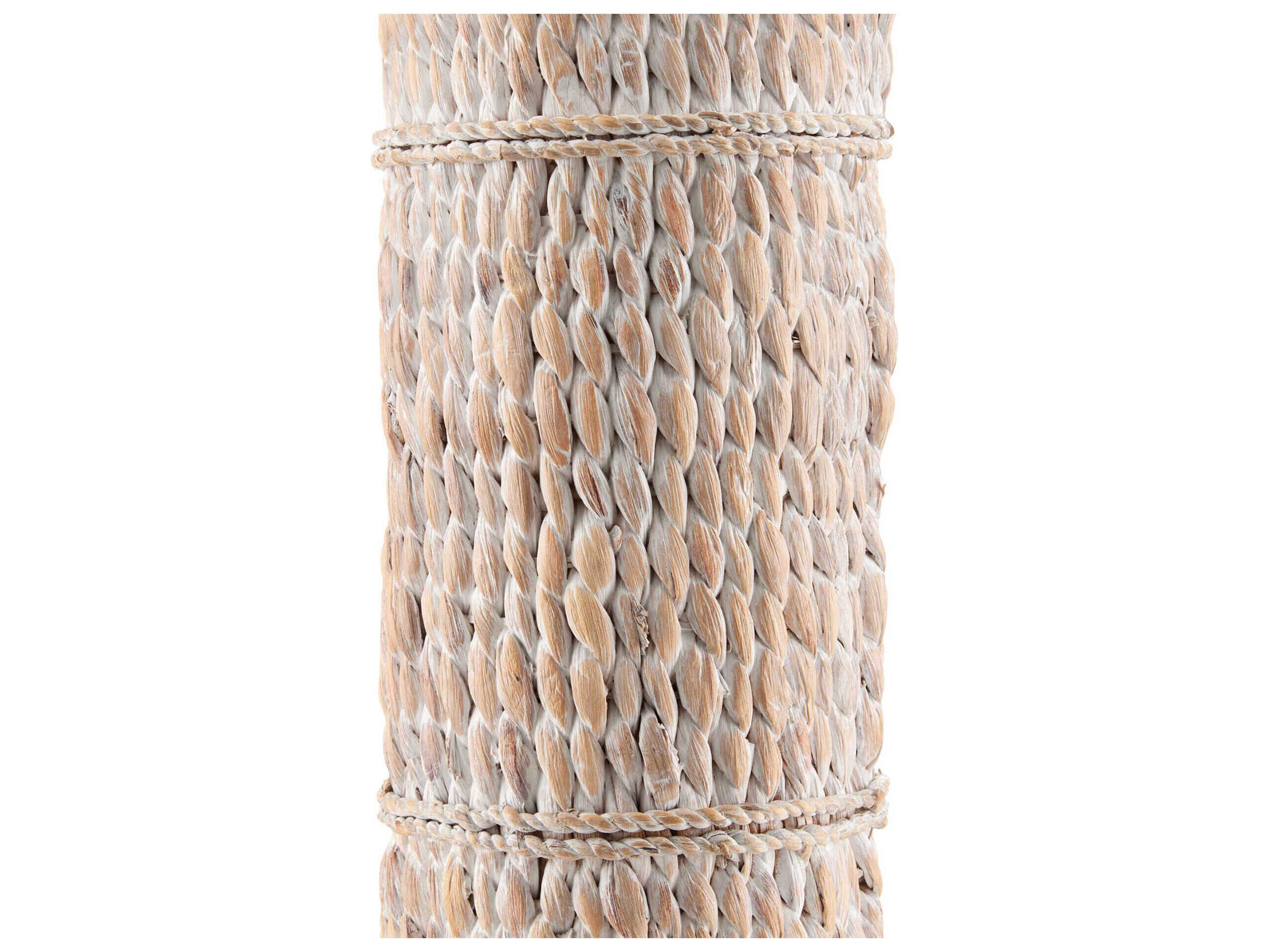 Currey & Company Azores Whitewashed Water Hyacinth Off White Buffet Lamp