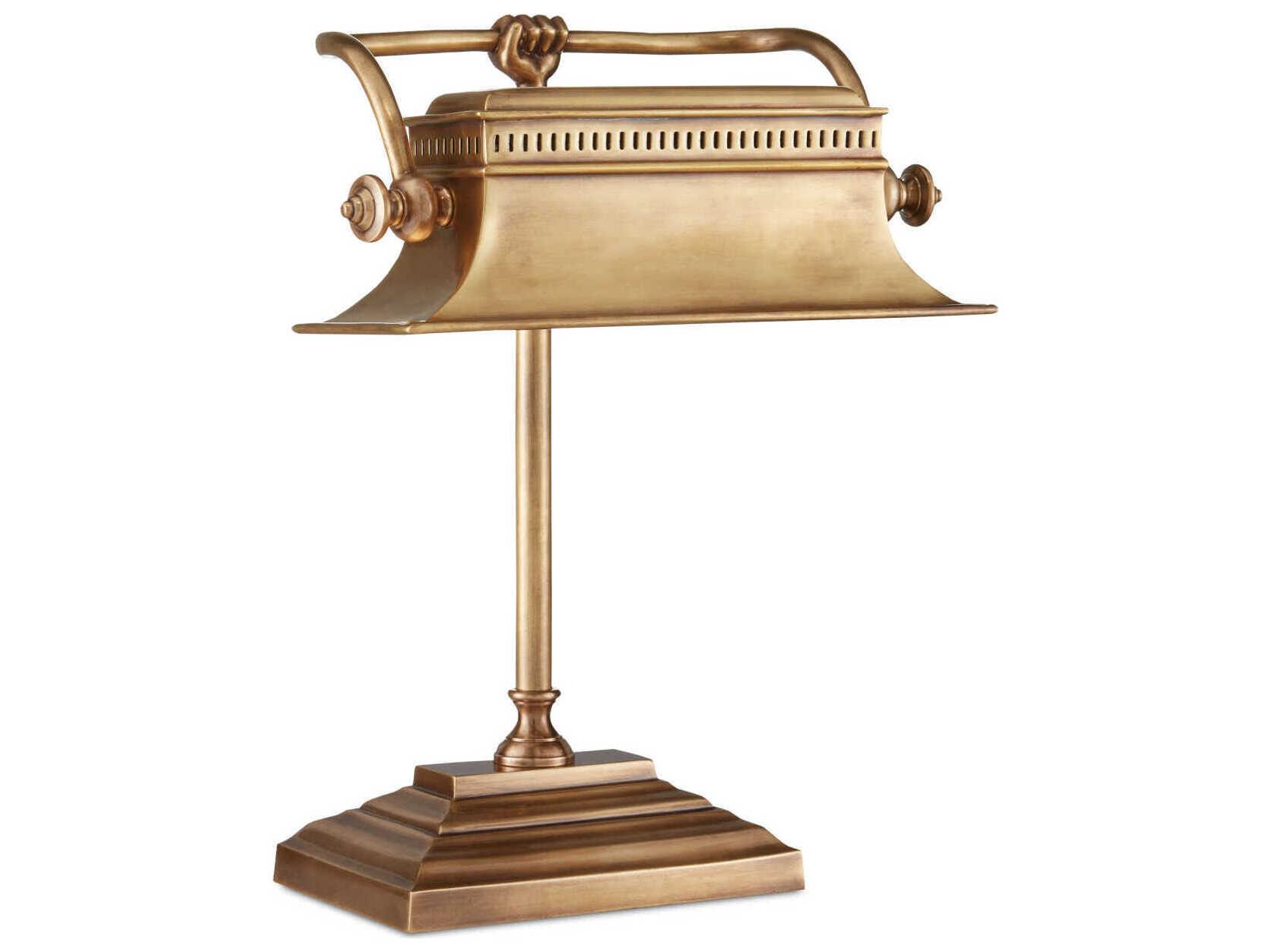 Currey & Company Malvasia Vintage Brass Desk Lamp
