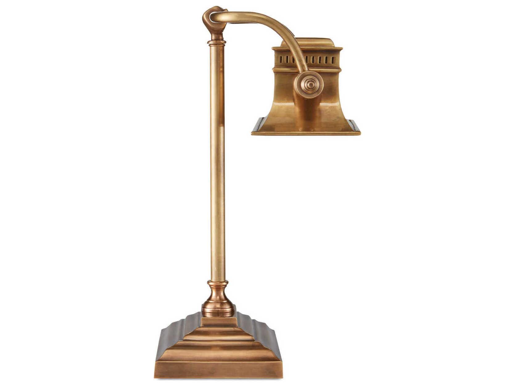Currey & Company Malvasia Vintage Brass Desk Lamp