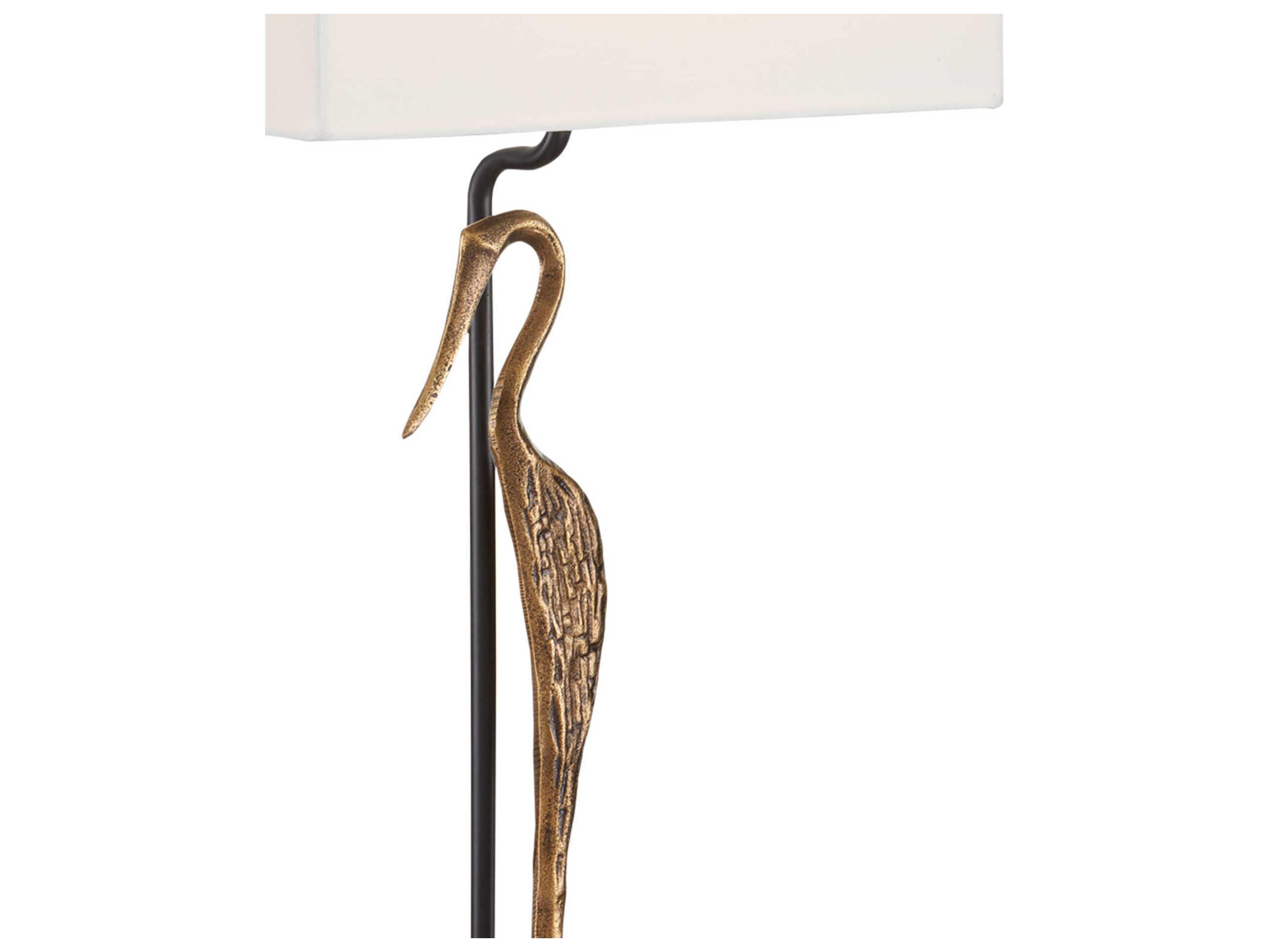 Currey & Company Antigone Antique Brass Black Buffet Lamp