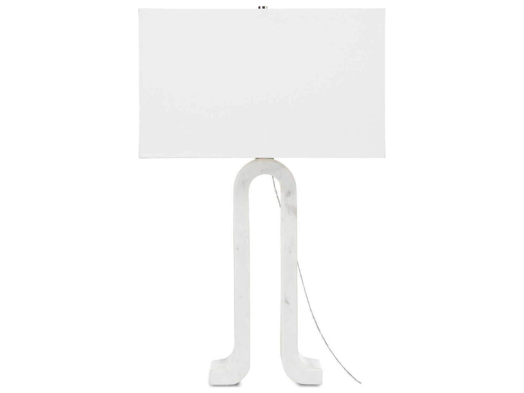Currey & Company Leo White Marble Buffet Lamp